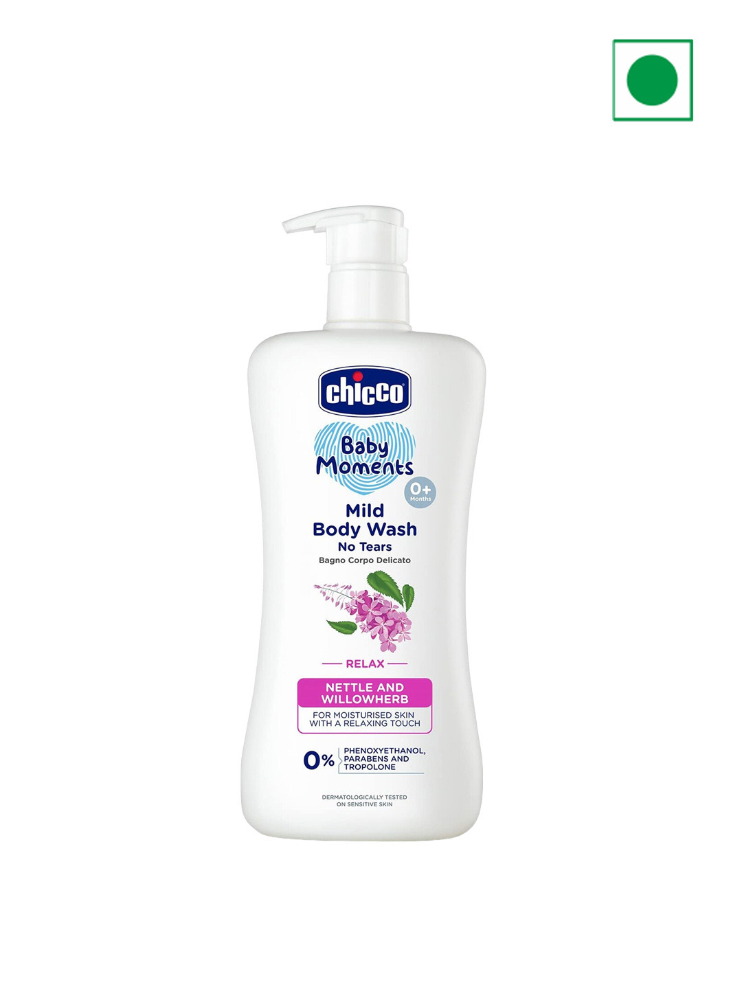 Chicco Baby Moments Mild Body Wash With Soap Free & No Tears 500ml