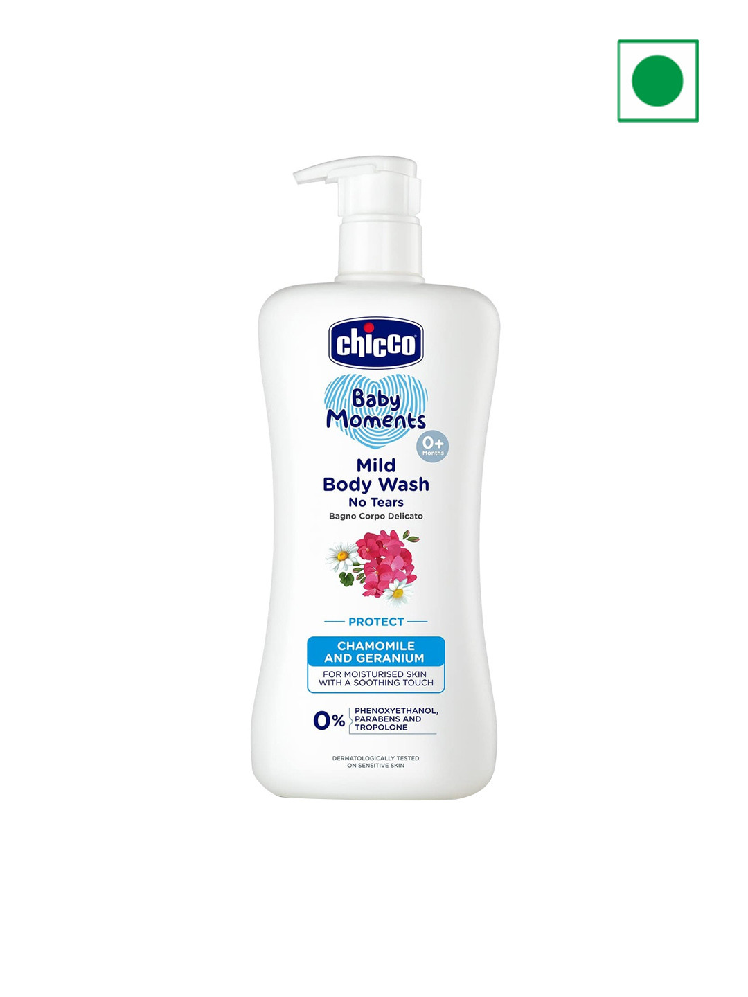 Chicco Baby Moments Mild Body Wash With No Tears & Soap Free 500ml