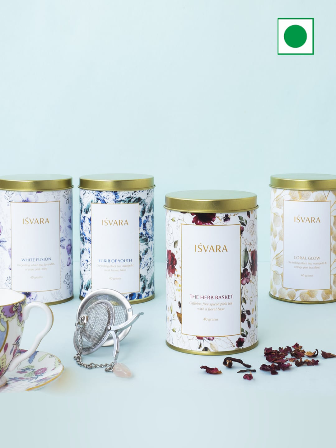 ISVARA Set of 4 Skincare Herbal Teas-40 gms Each