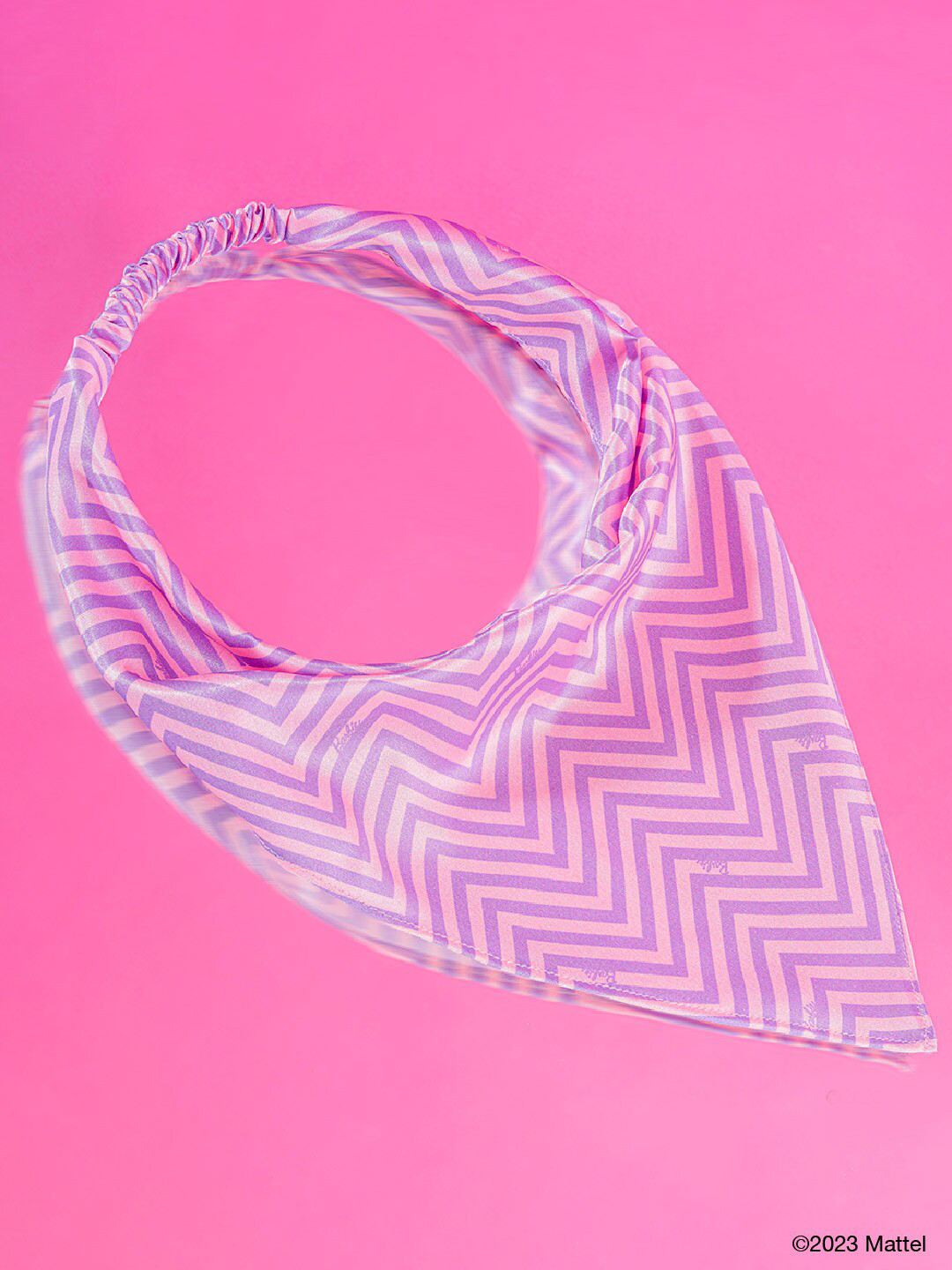 HAIR DRAMA CO. Women Barbie Chevron Satin Headscarf