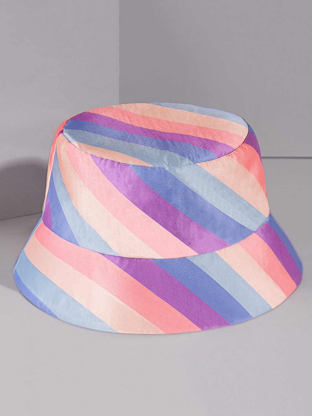 Hair Drama Co. Women Pastel Rainbow Floppy Cotton Bucket Hat