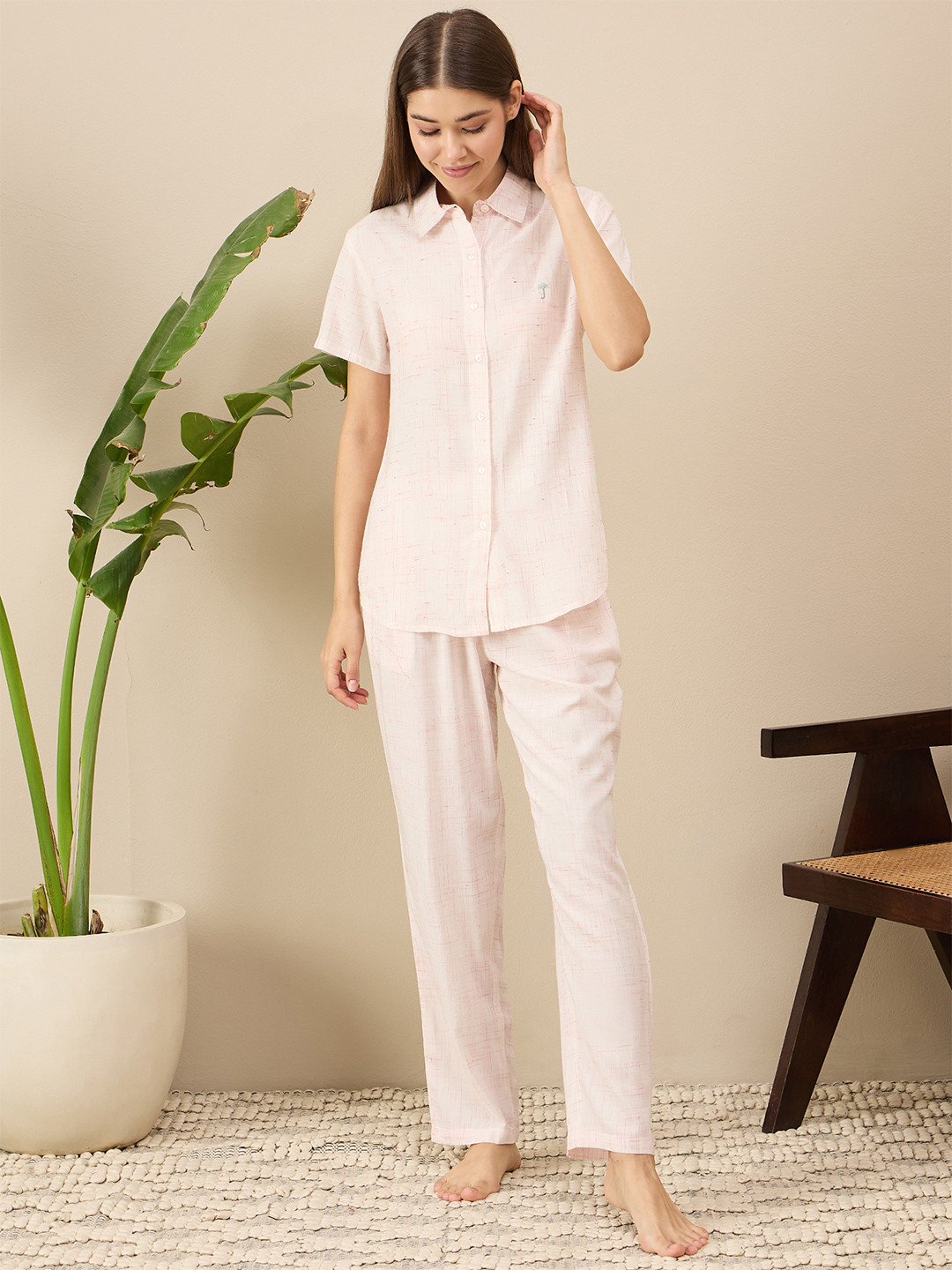 July Printed Shirt With Pyjamas