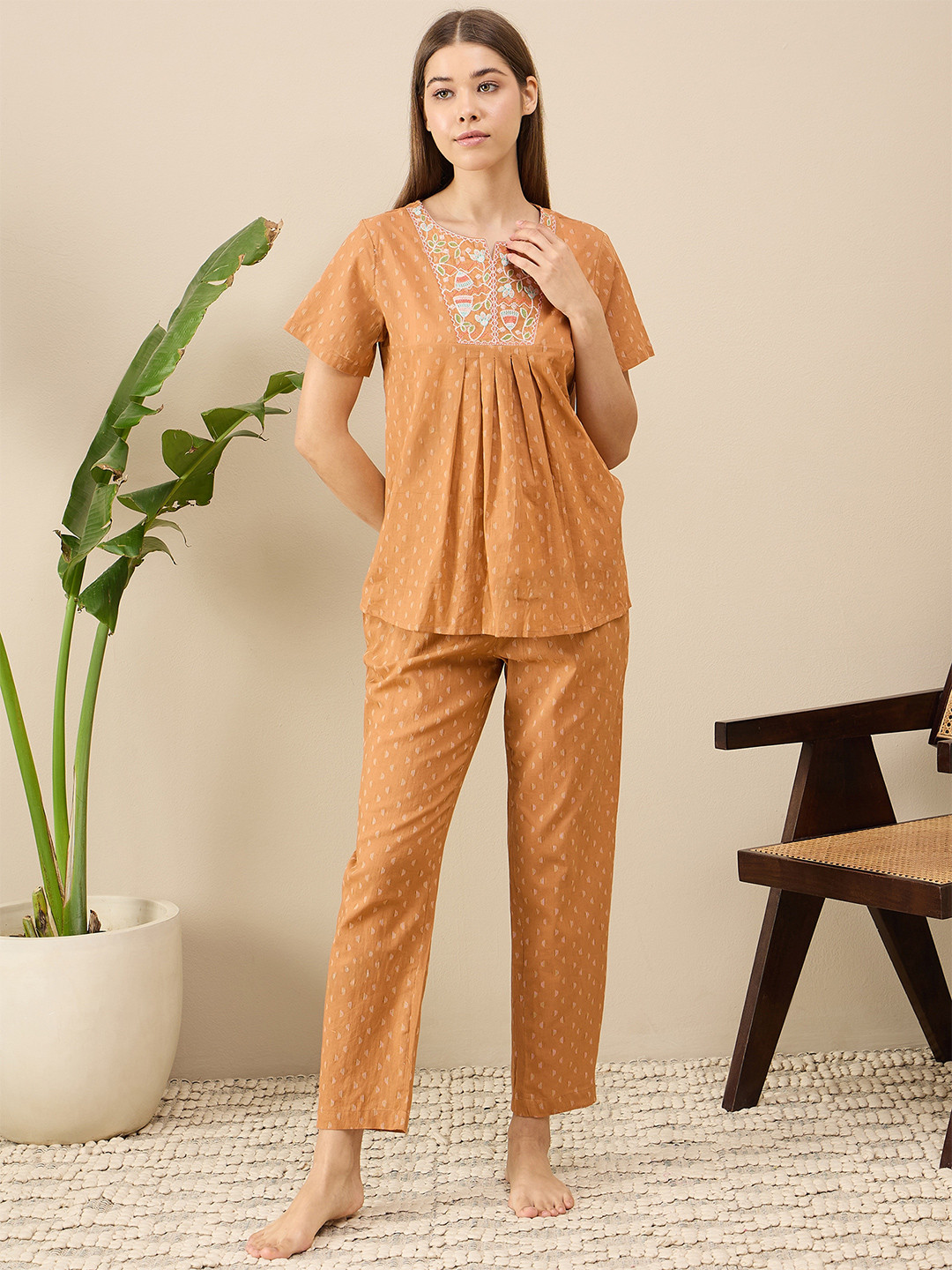 July Geometric Printed Top & Pyjama