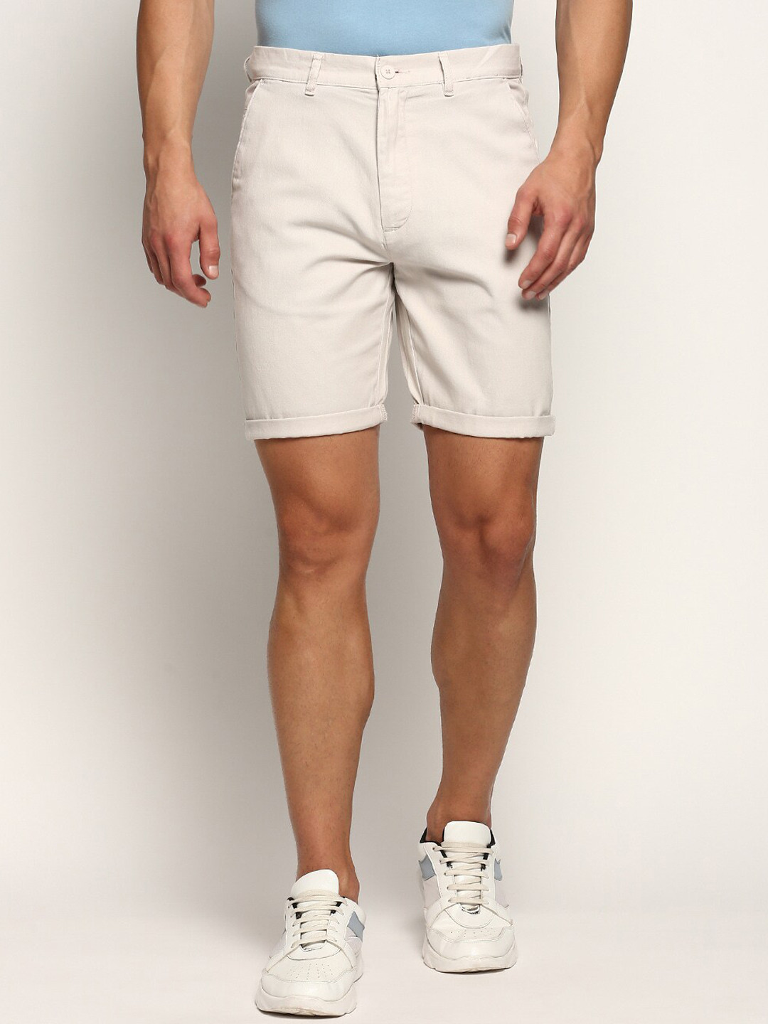 SHOWOFF Men Mid-Raise Cotton Chino Shorts