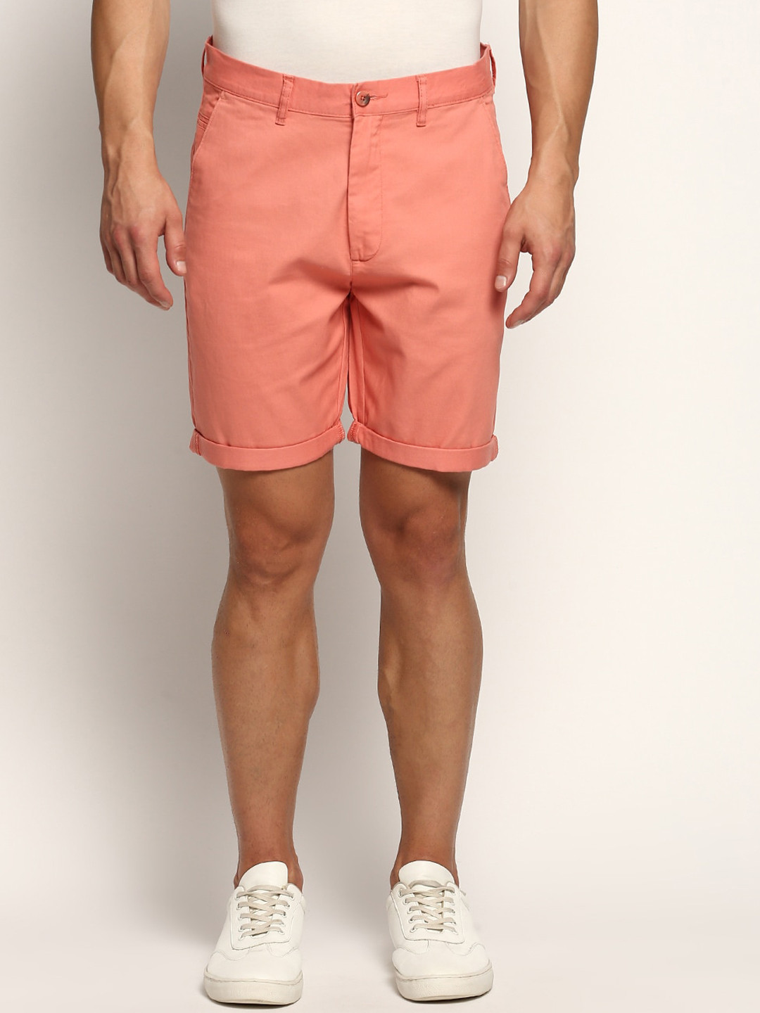 SHOWOFF Men Mid-Raise Cotton Chino Shorts