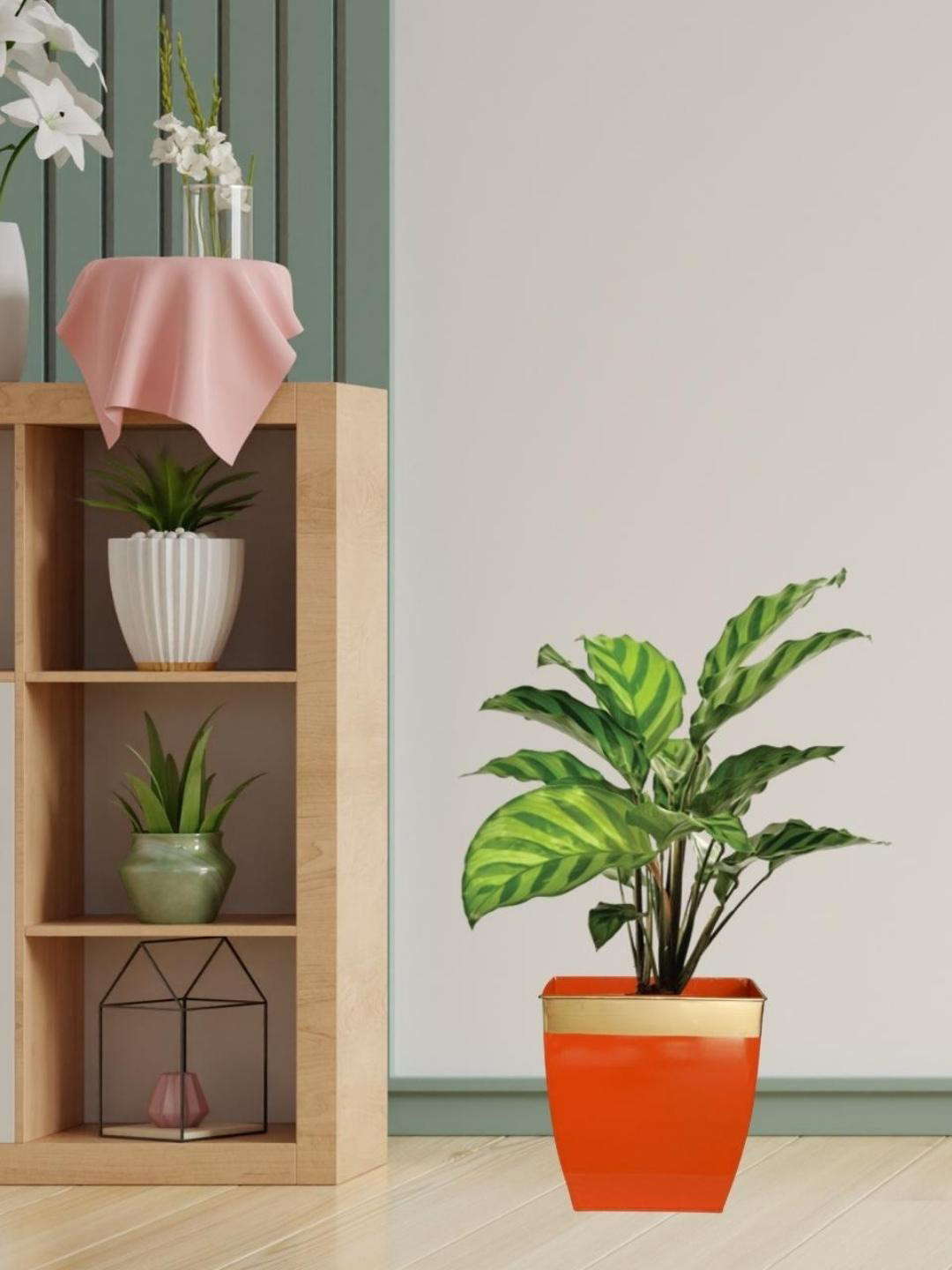 ecofynd 2 Pieces Midland Small Metal Planter Pots