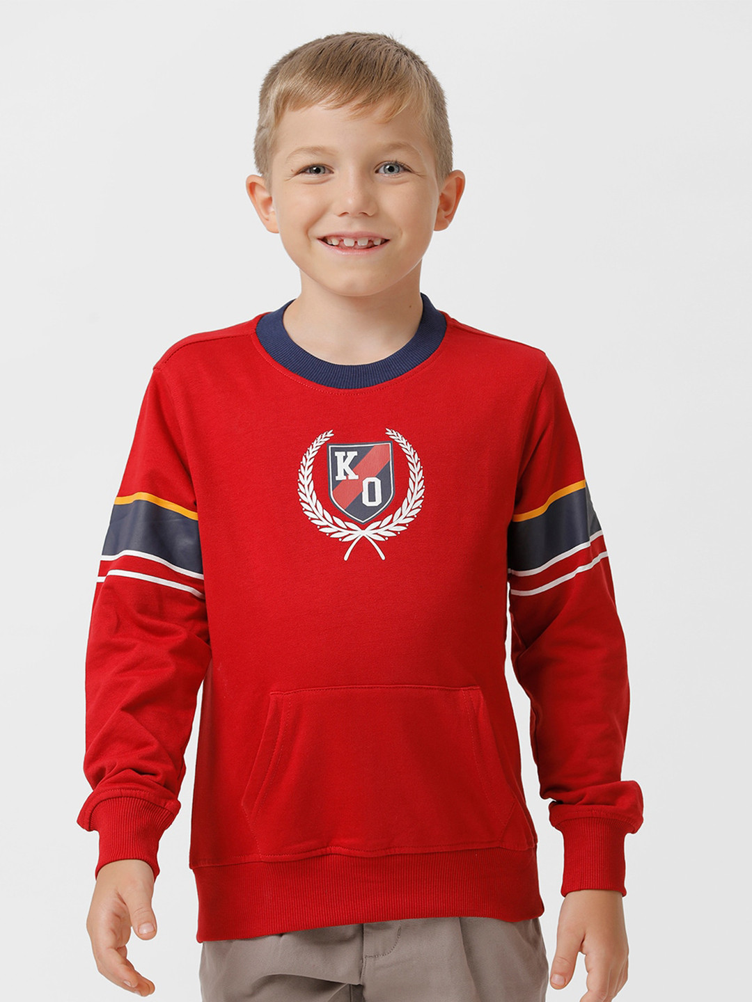 KATE & OSCAR Boys Graphic Printed Cotton Pullover