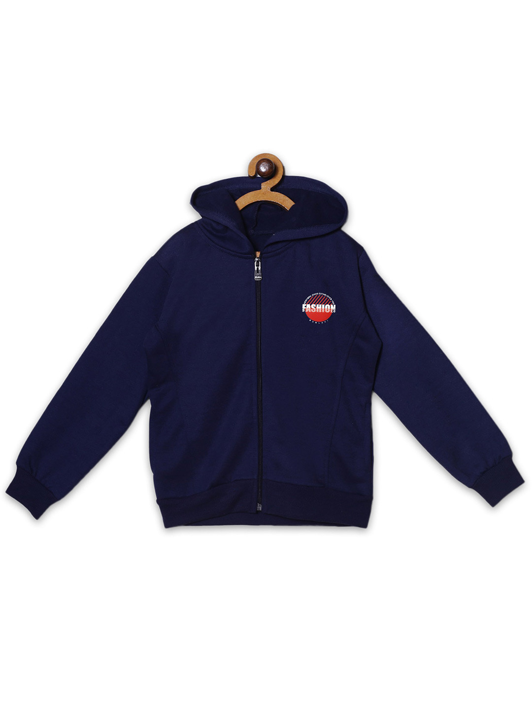 Fashionable Kids Hooded Fleece Front Open Sweatshirt