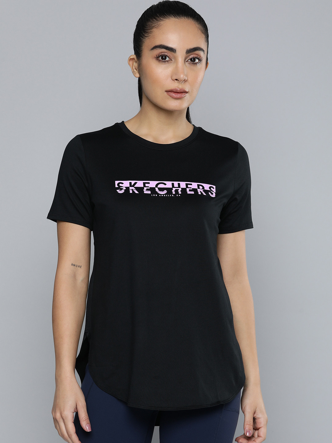 Skechers GODRI SWIFT Moisture wicking Brand Logo Printed T-shirt