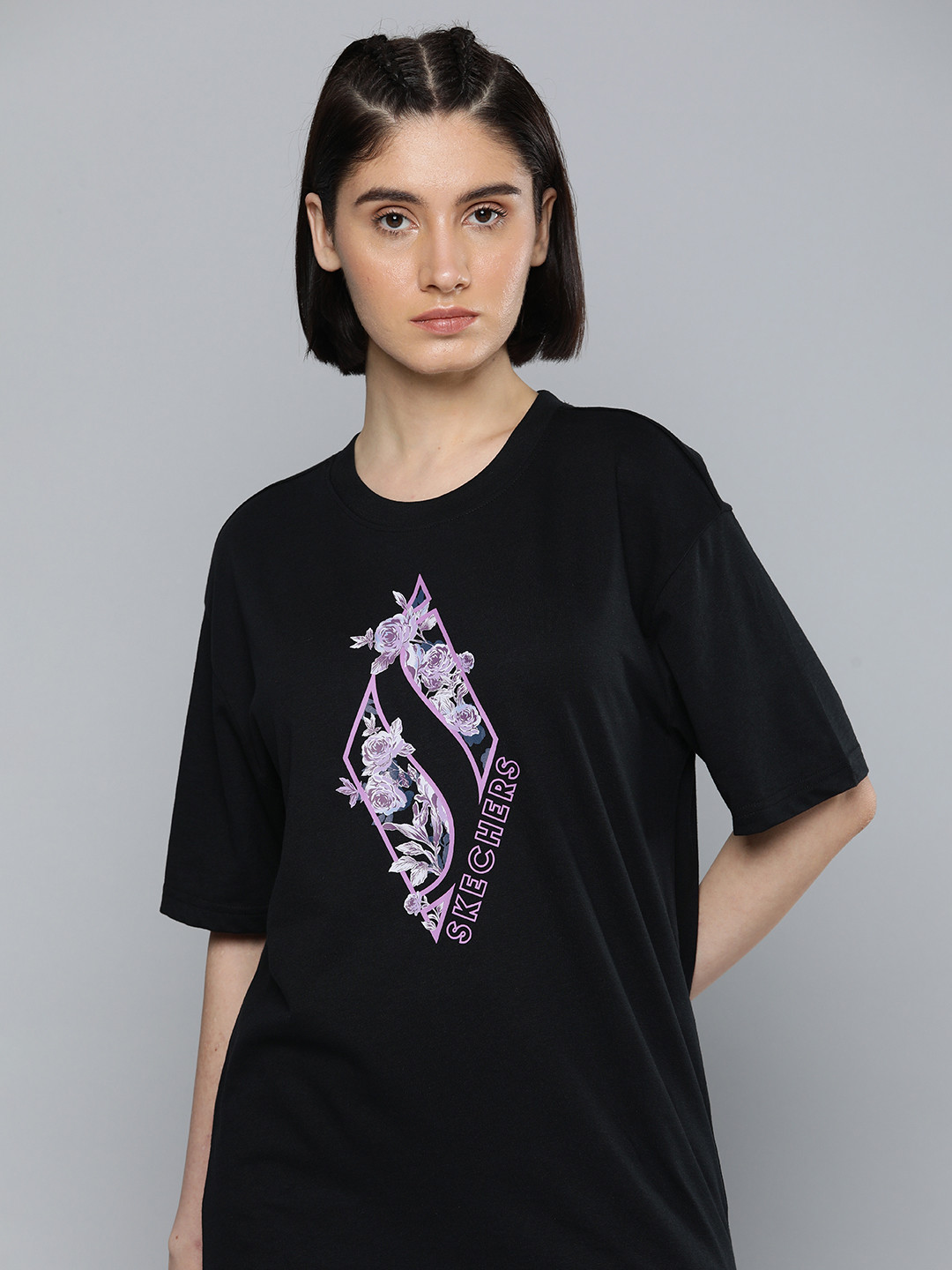 Skechers Drop Shoulder Printed Lounge T-shirts