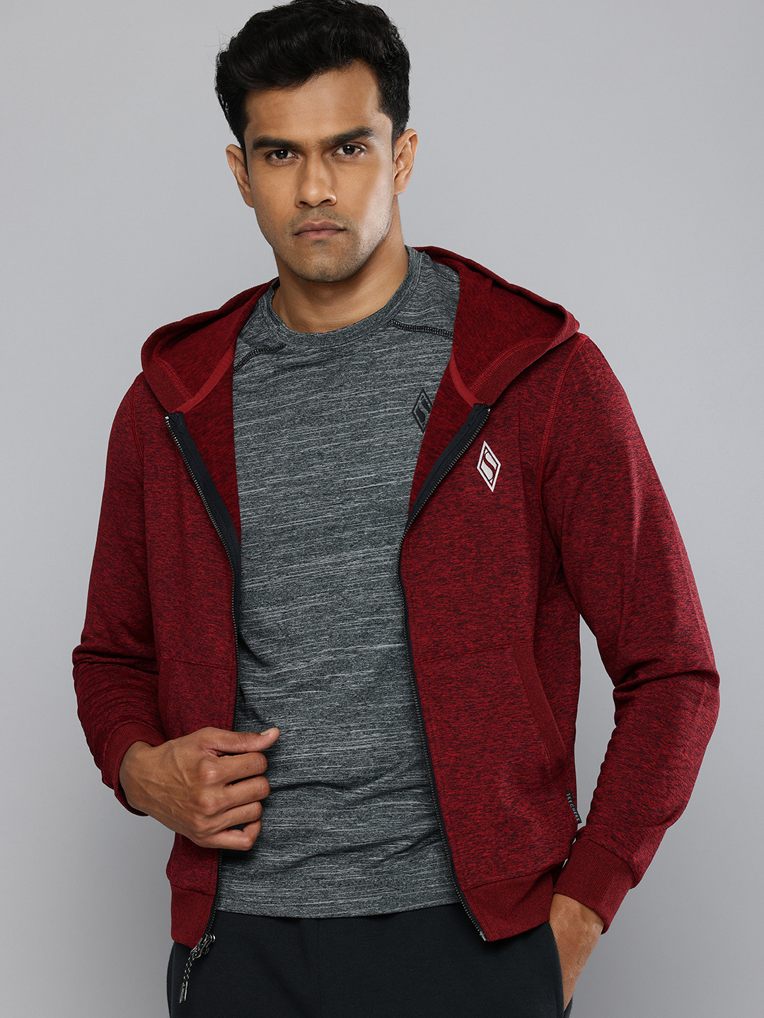 Skechers Solid Hooded Sweatshirt