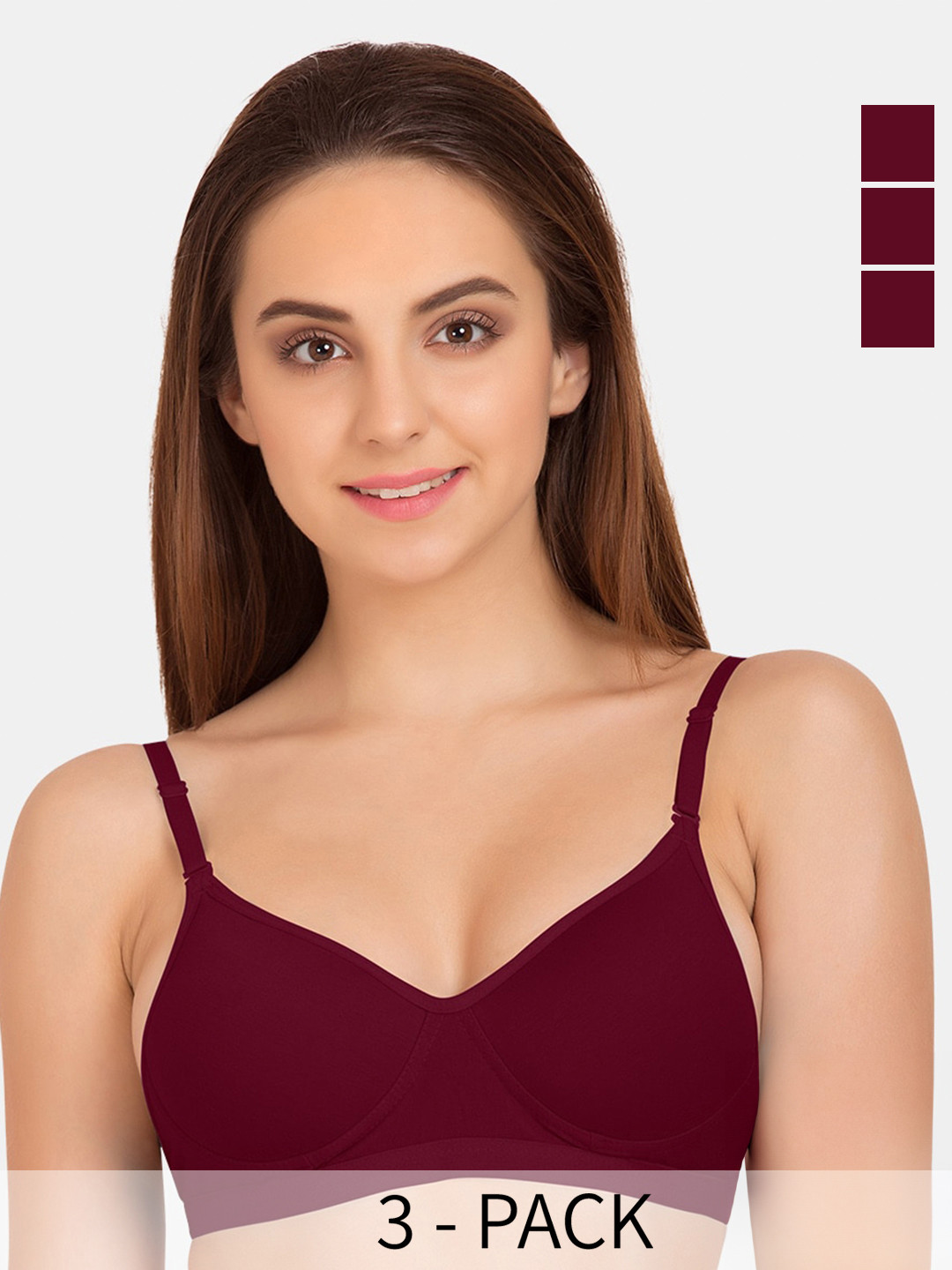 Tweens Pack Of 3 Full Coverage Lightly Padded All Day Comfort otton Bra