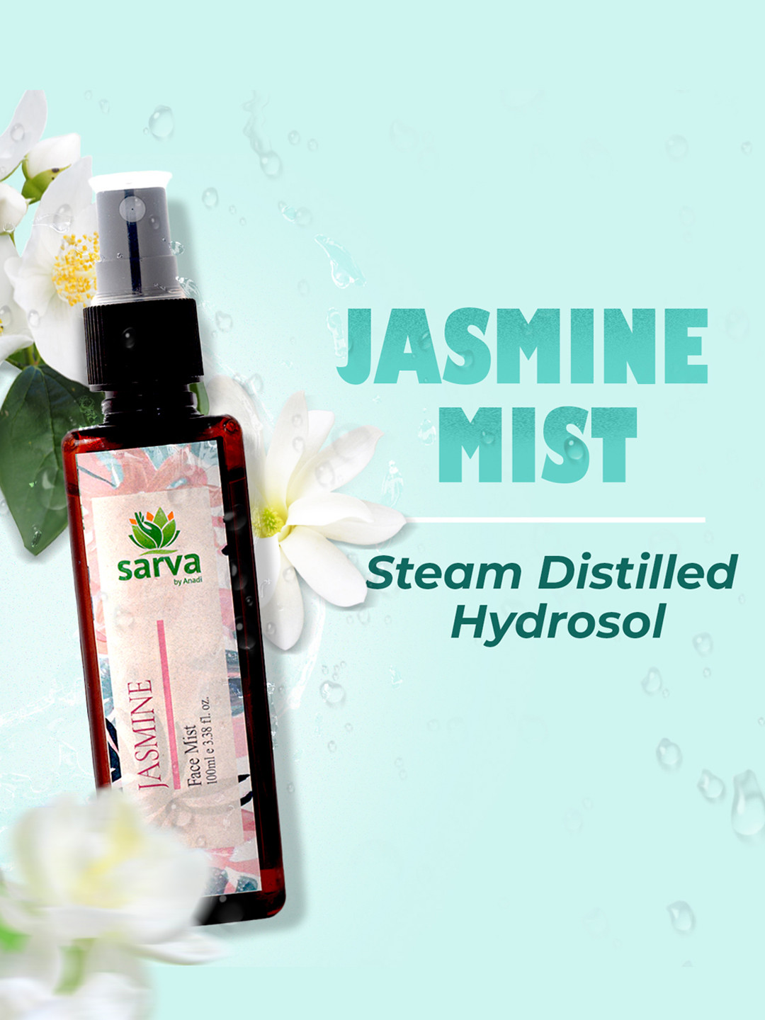 SARVA by Anadi 100% Pure & Natural Undiluted Jasmine Mist - 100ml