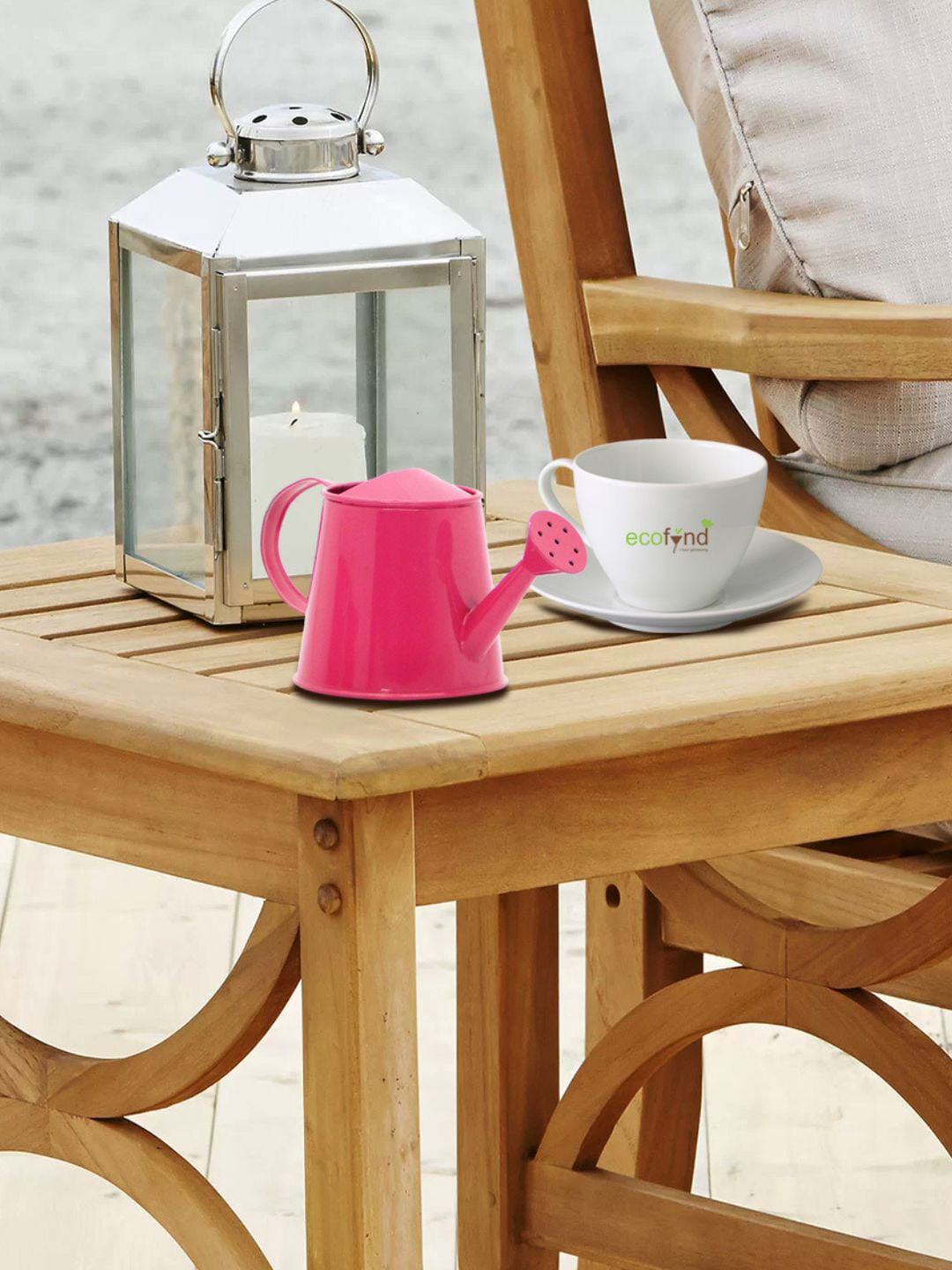 ecofynd Pink Small Metal Watering Can