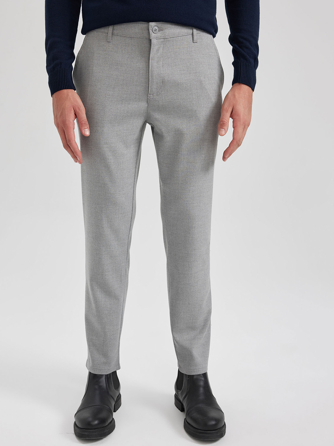 DeFacto Men Mid-Rise Formal Trousers