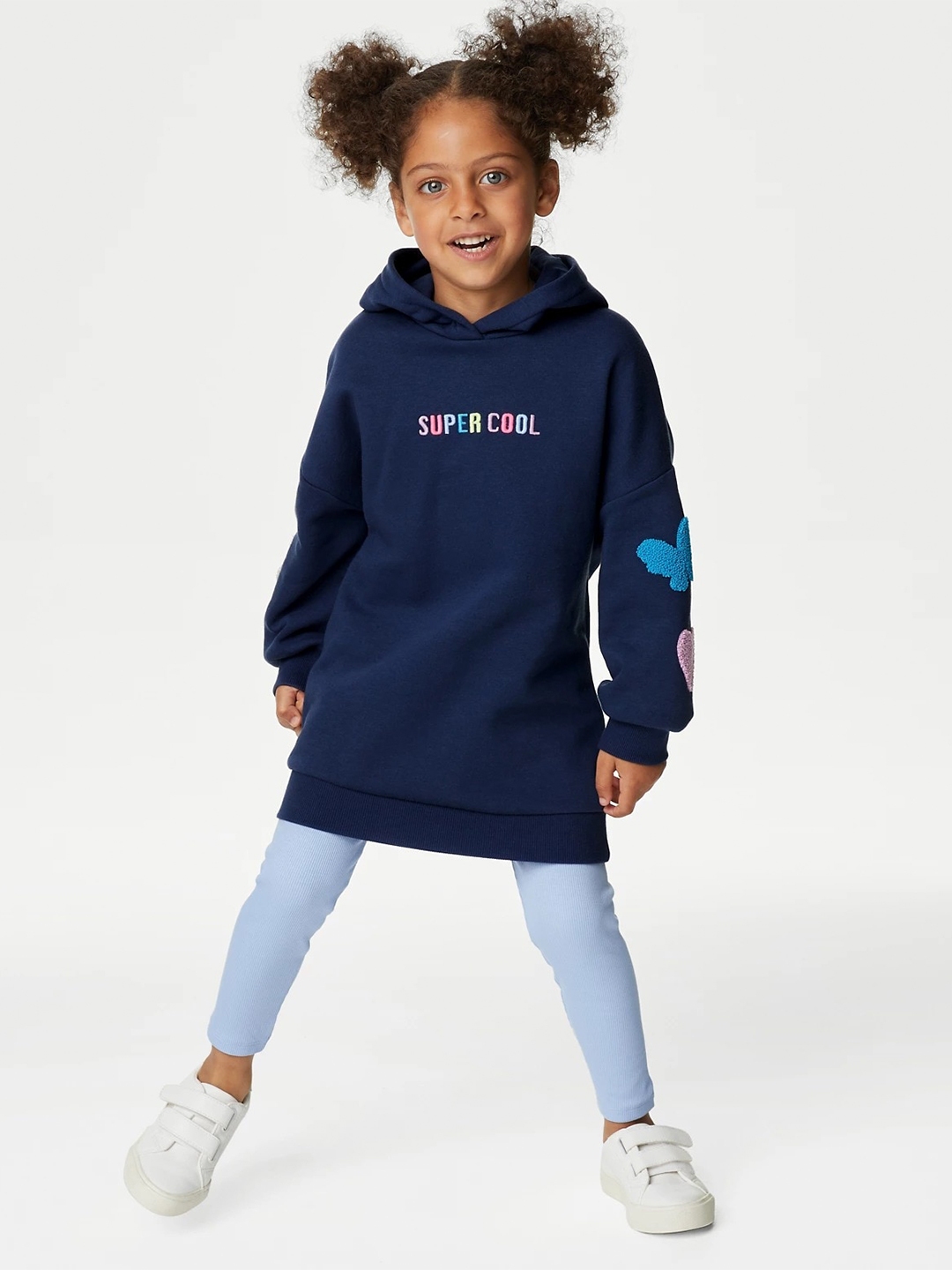 Buy Marks Spencer Girls Typography Printed Hooded T Shirt With