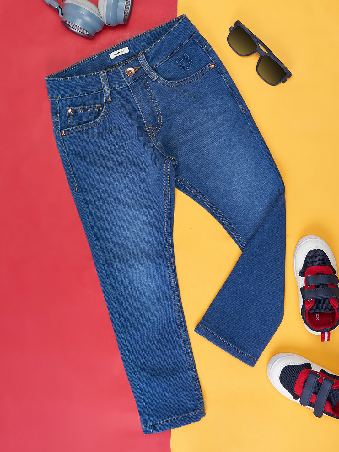 Pantaloons Junior Boys Low Distress Light Fade Cotton  Jeans