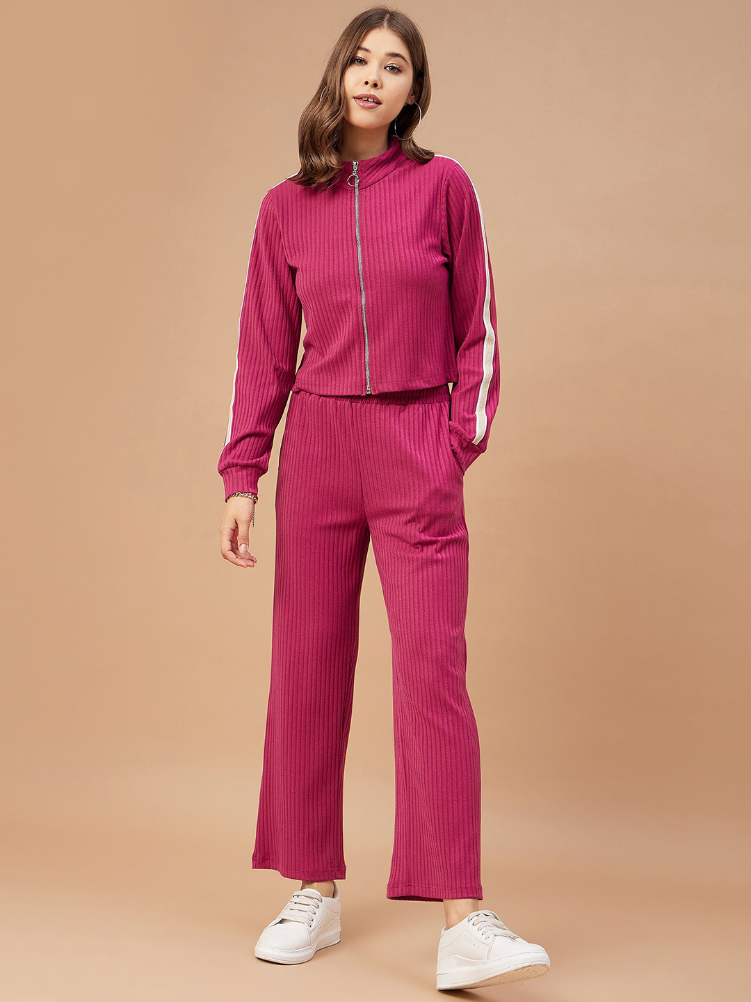 Gipsy Self Designed High Neck Top With Trousers