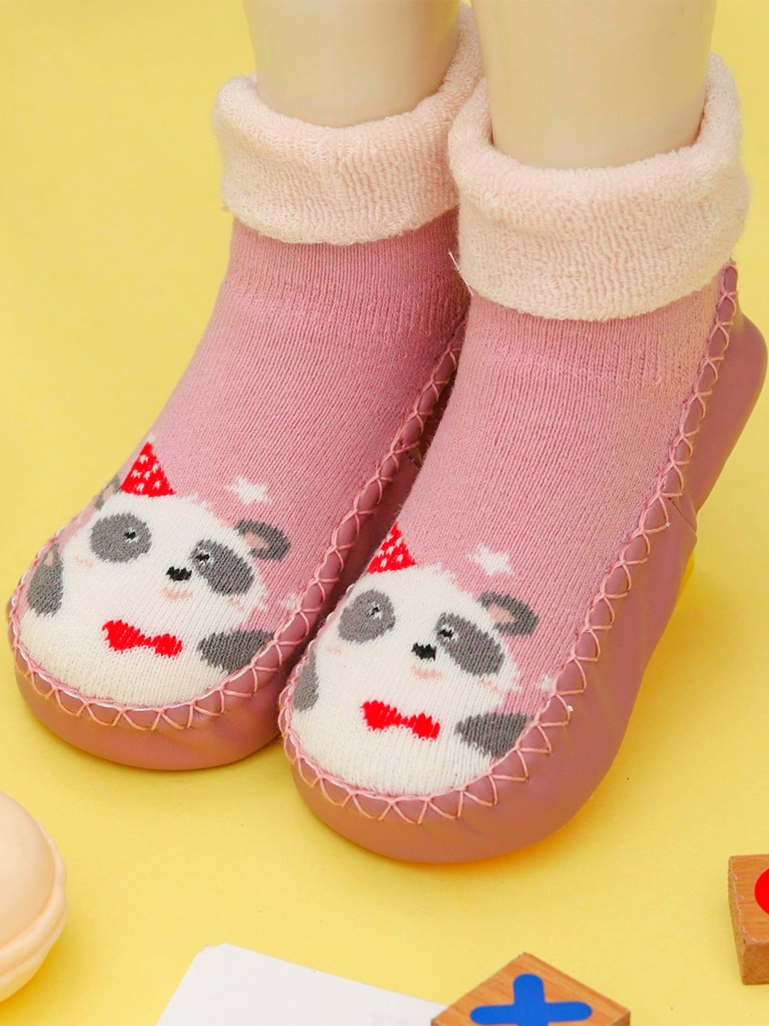 Yellow Bee Girls Anti Skid Shoe Ankle Length Socks