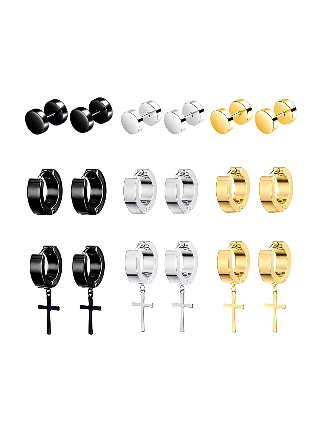 KARISHMA KREATIONS Set Of 9 Stud Earrings