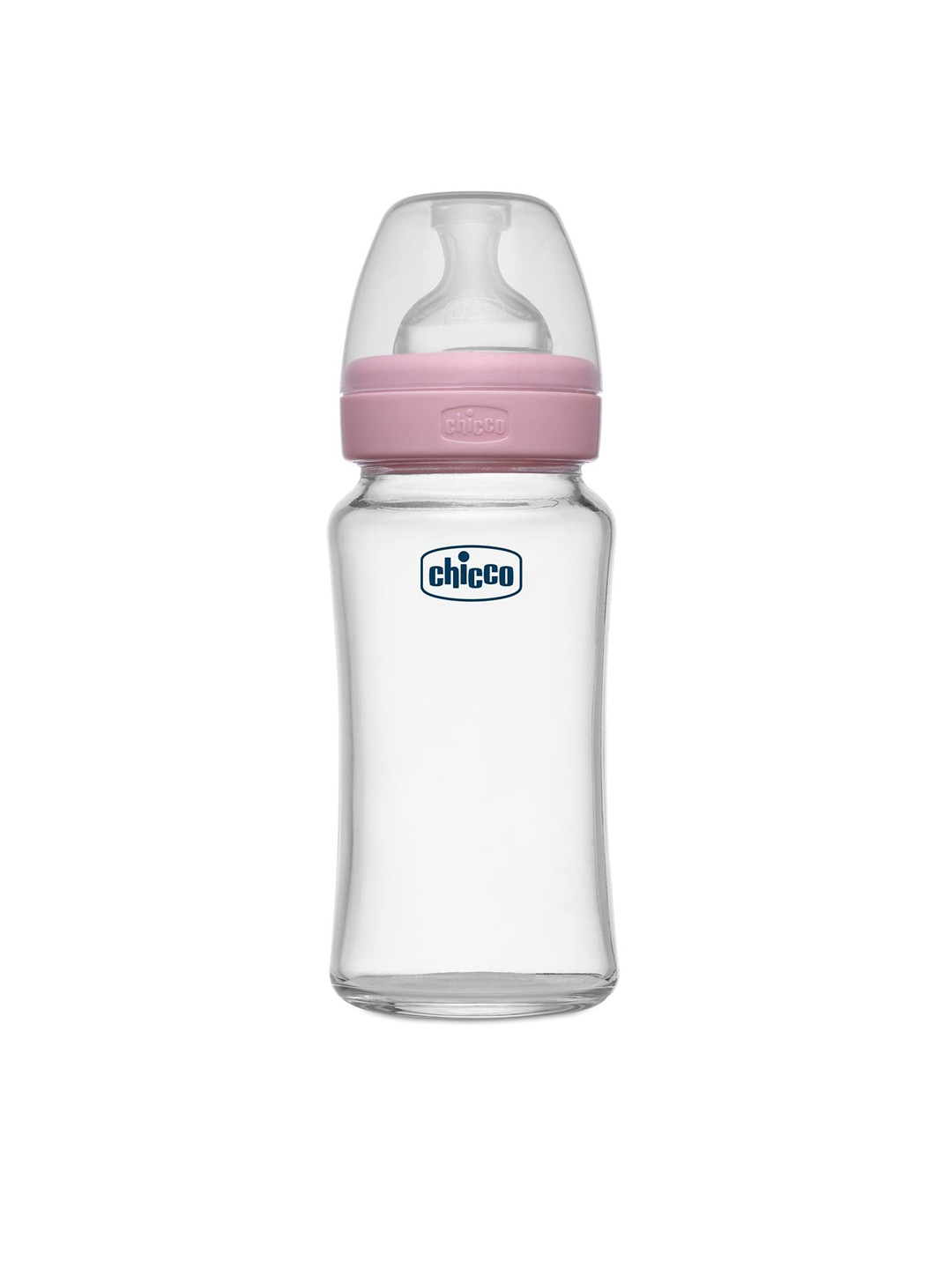Chicco Pink Hygienic Silicone Teat Feeding Bottle