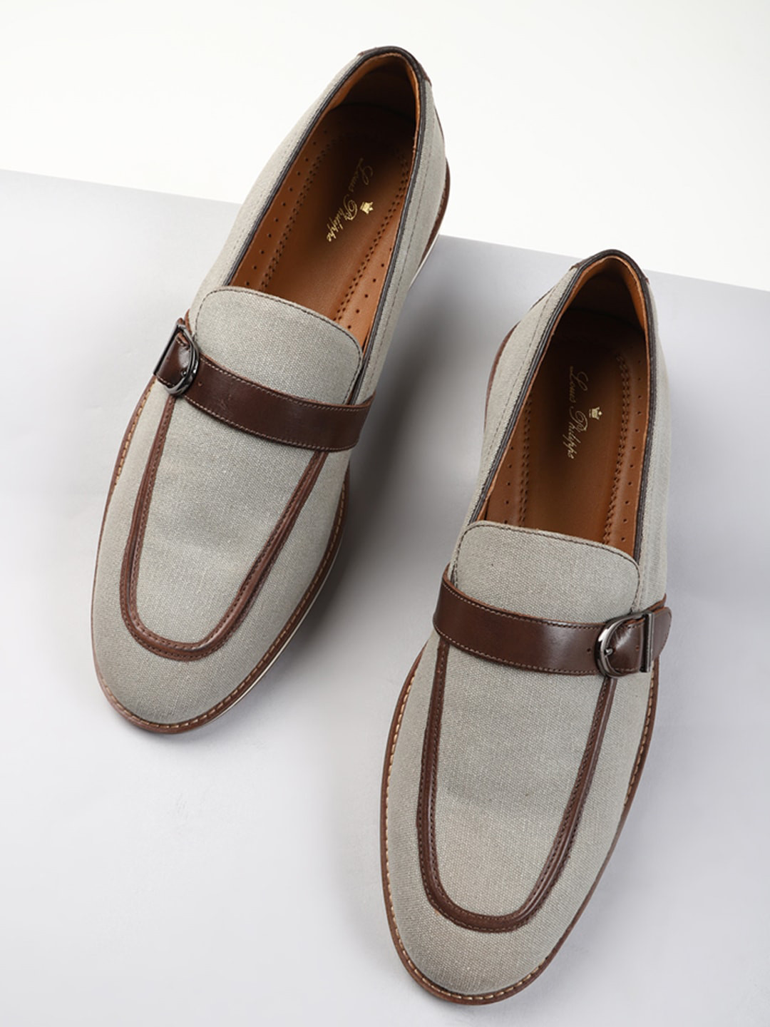 Louis Philippe Sport Men Leather Comfort Insole Loafers