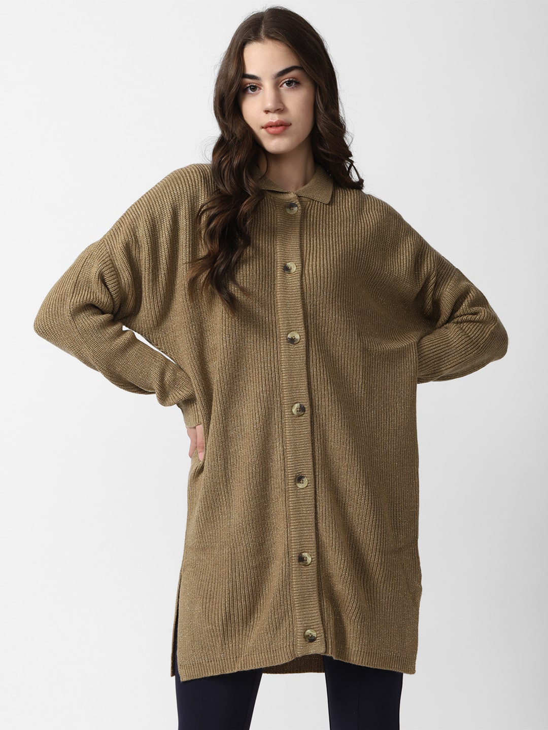 Van Heusen Woman Ribbed Longline Cardigan