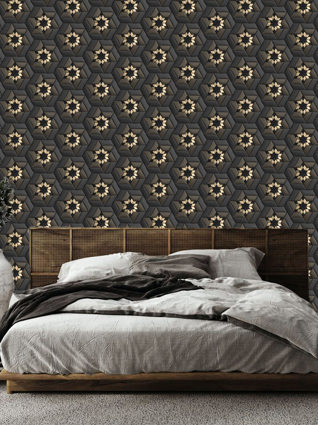 WallDaddy Black Self Adhesive Wallpaper