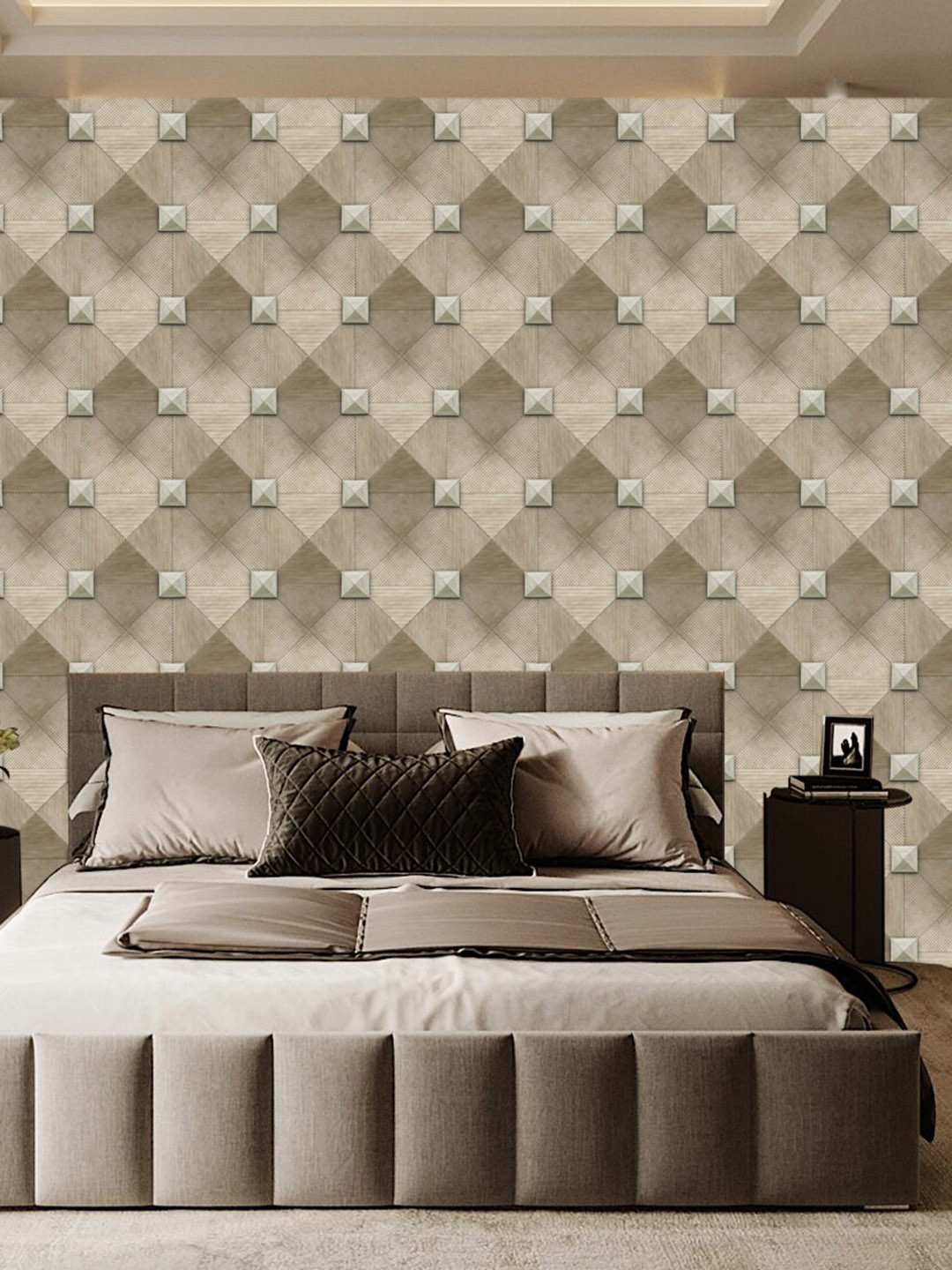 WallDaddy Brown Magnum Design Self Adhesive Wallpaper