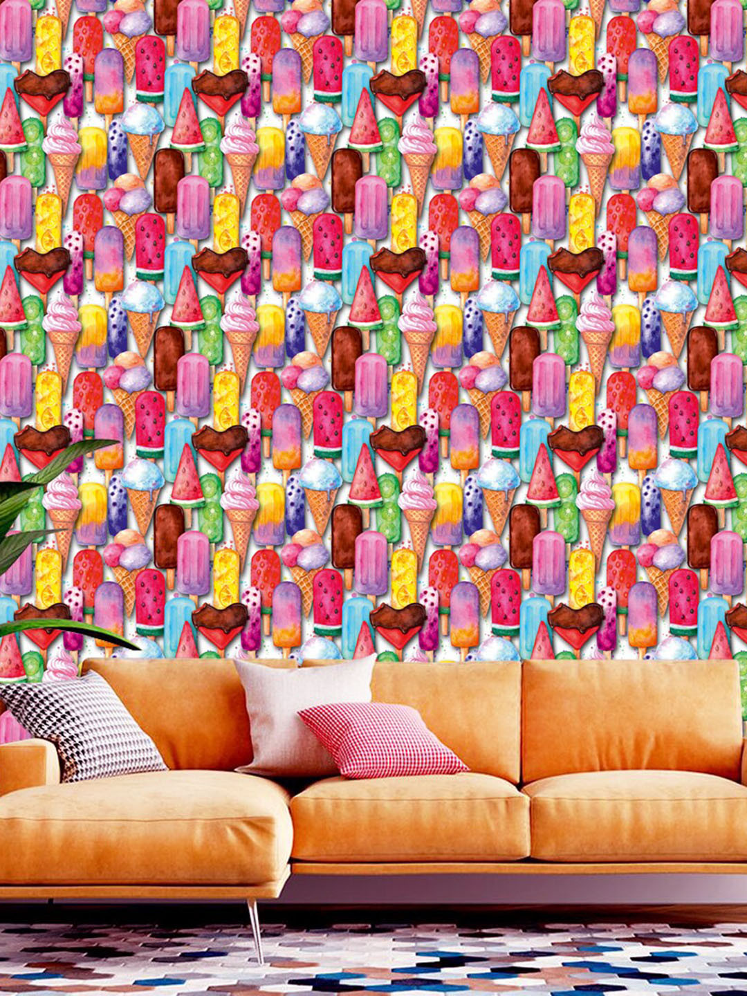 WallDaddy Pink Self Adhesive Wallpaper