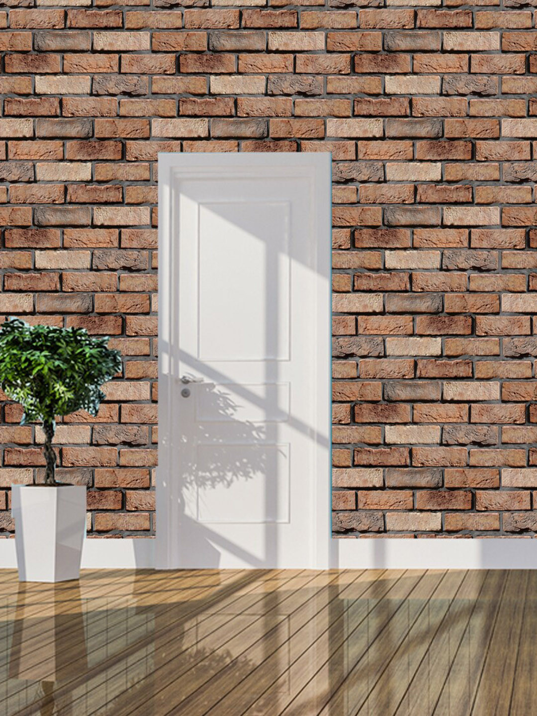 WallDaddy Brown Water Resistant Self Adhesive Wallpaper