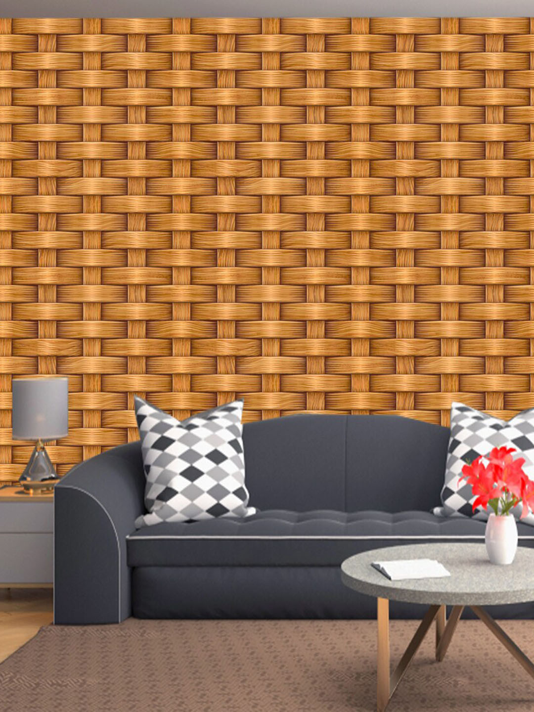 WallDaddy Brown Self Adhesive Wallpaper