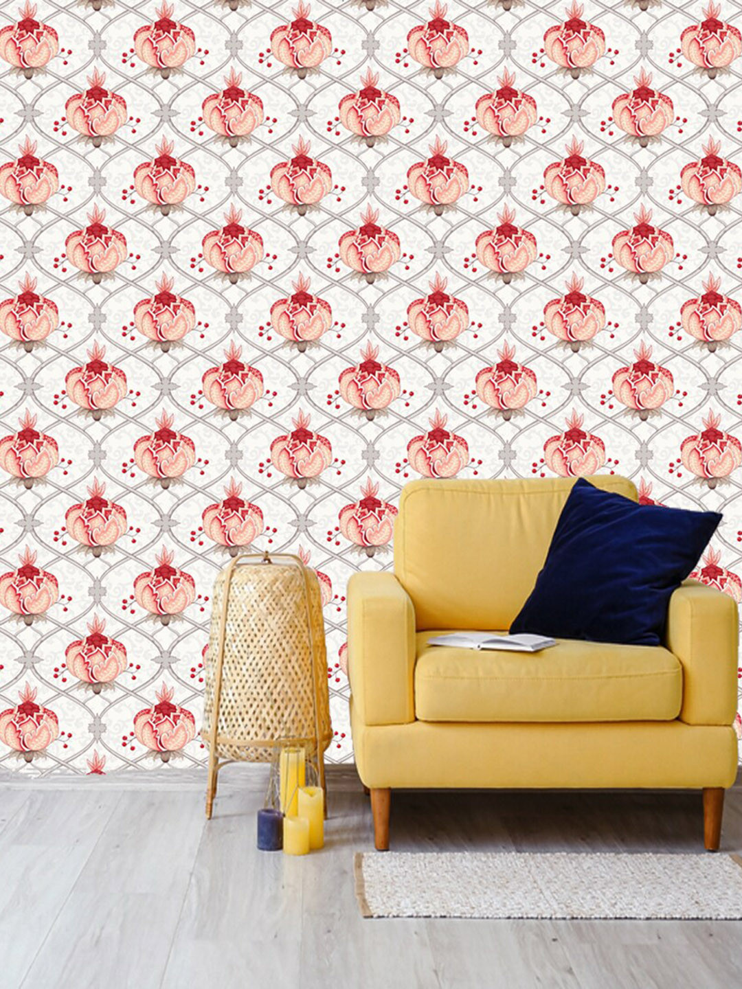 WallDaddy AnaarFlower Printed Self-Adhesive Wallpaper