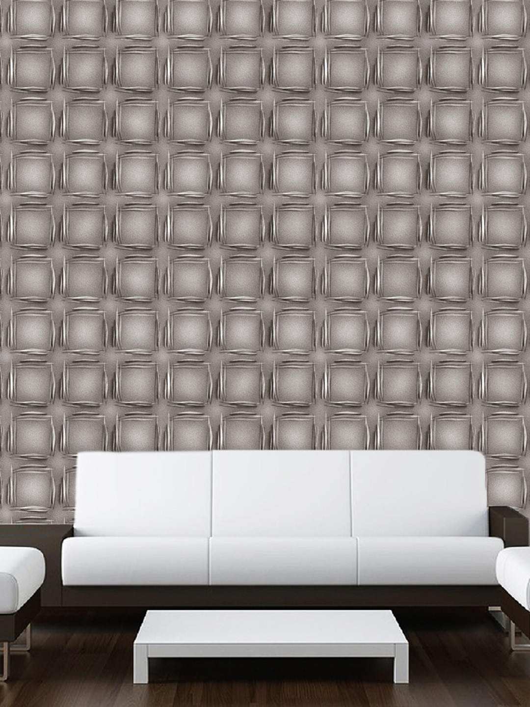 WallDaddy Grey Geometric Design Self Adhesive Wallpaper