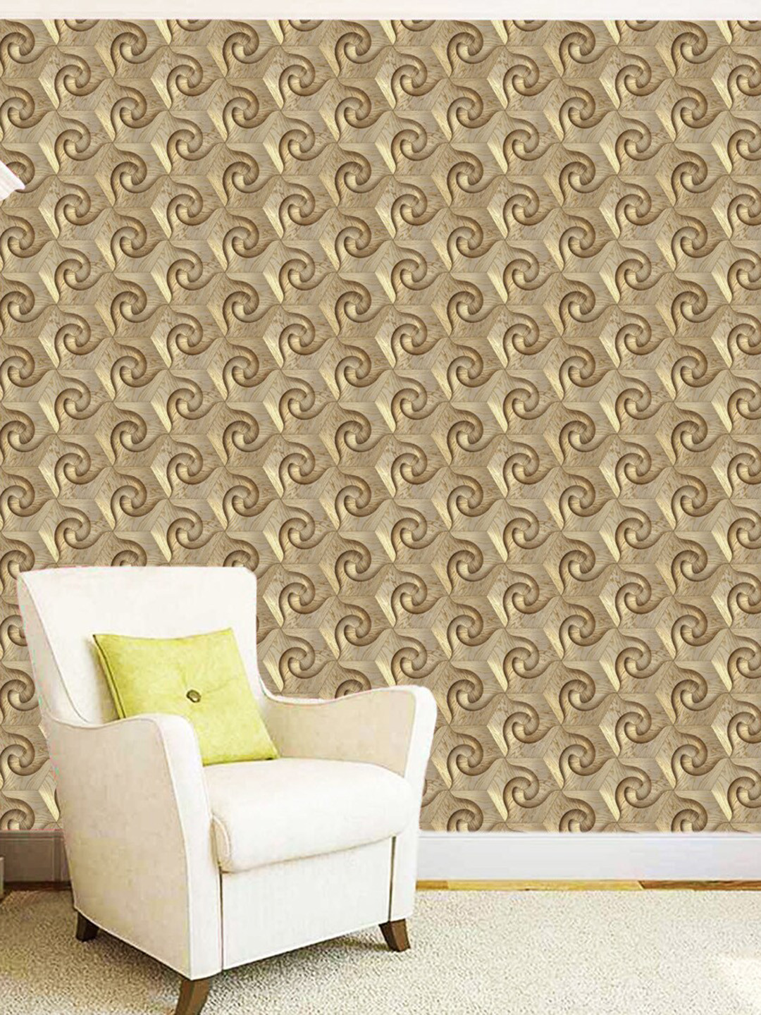 WallDaddy Beige Snail Cover Designed Self Adhesive Wallpaper