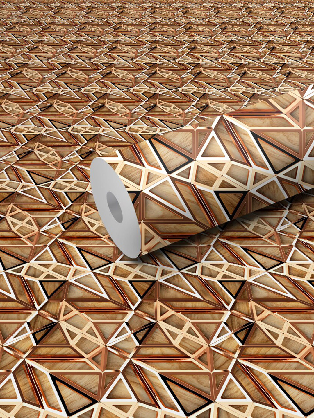 WallDaddy Brown Plastic Fish Designed Self Adhesive Wallpaper