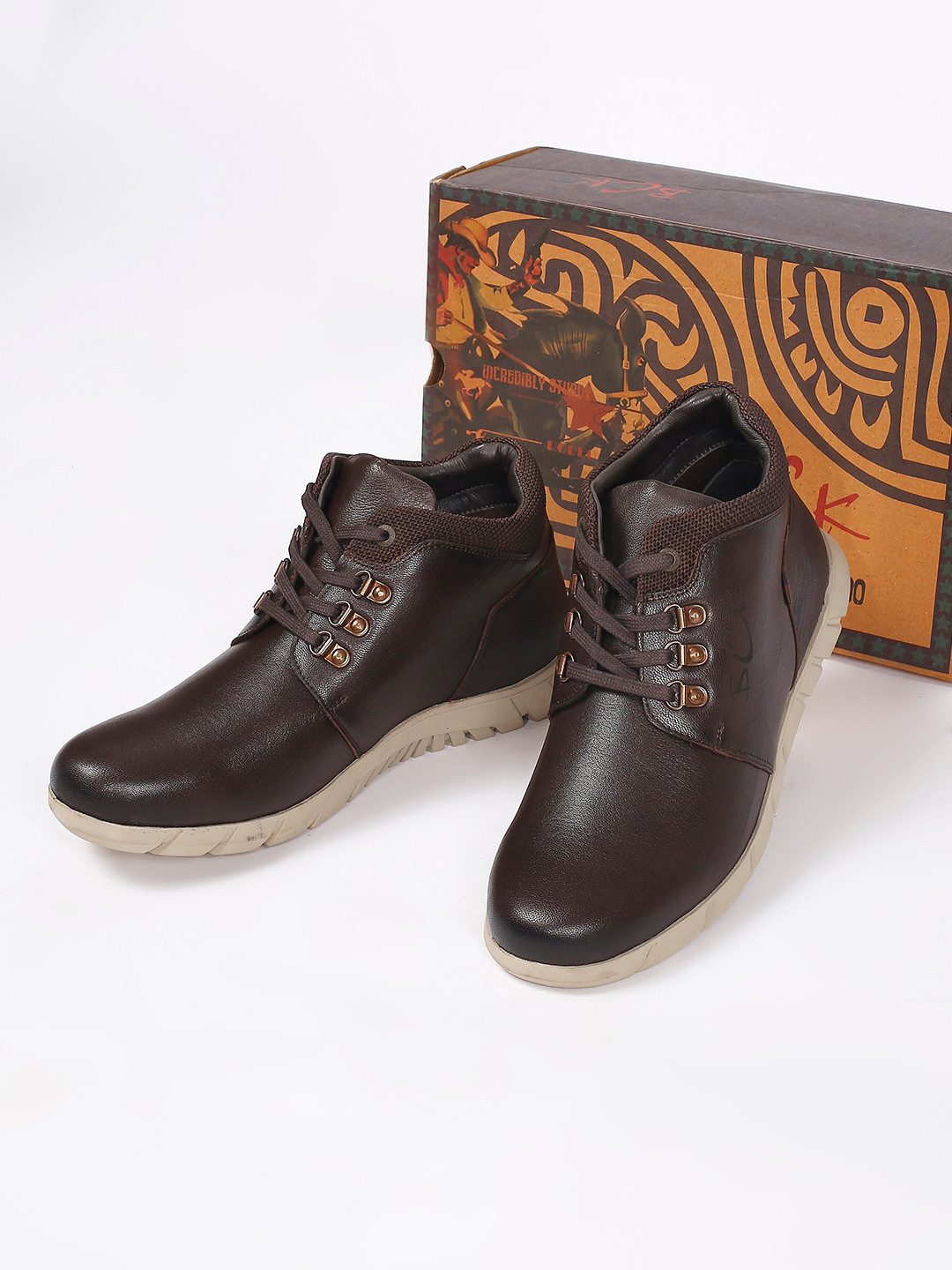 Buckaroo Men Kesten Leather Mid-Top Biker Boots