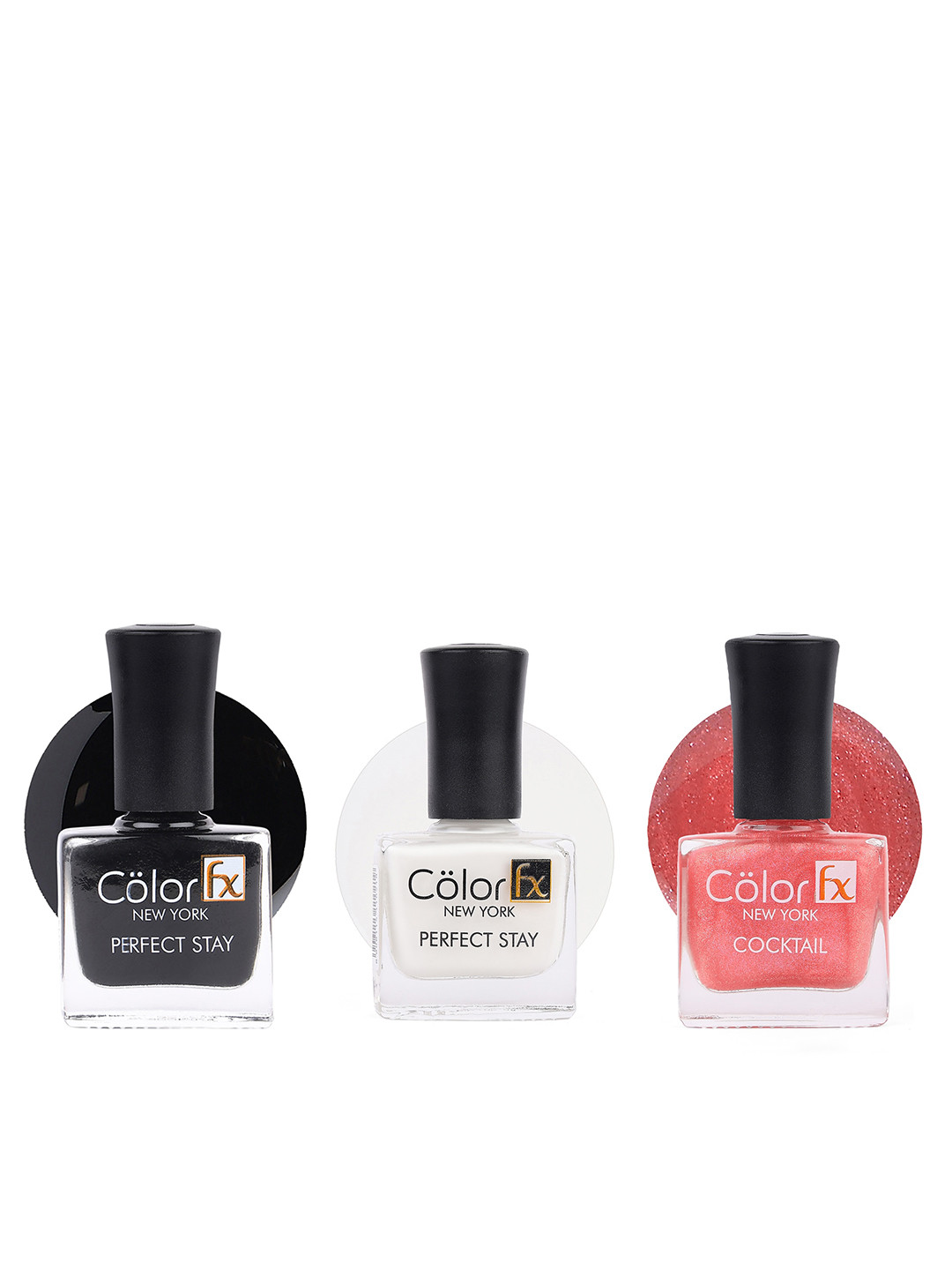 Color Fx Set Of 3 Perfect Stay & Cocktail Nail Enamel 9ml Each - 138 - 119 - 129