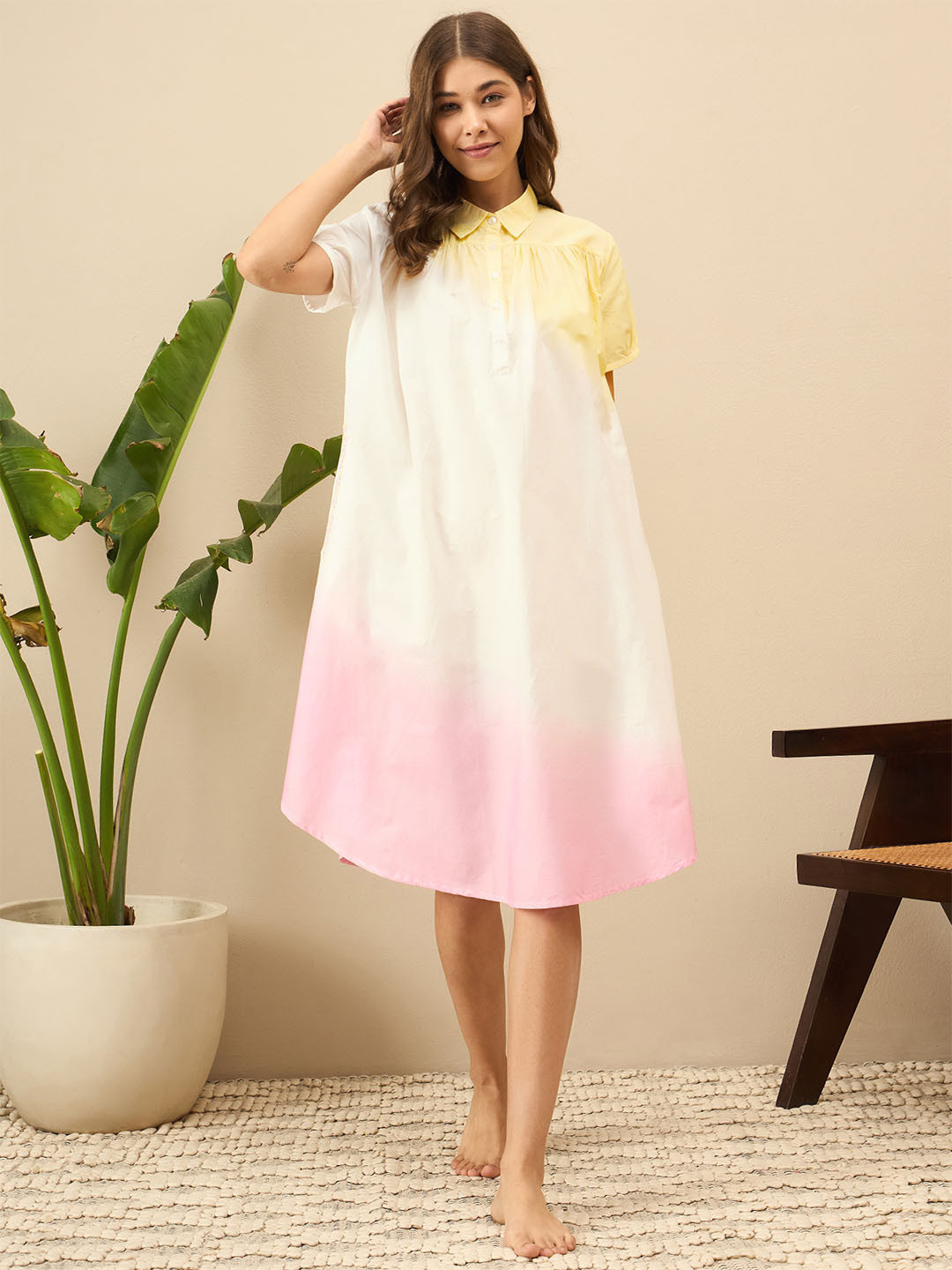 July Women Colourblocked A-Line Dress