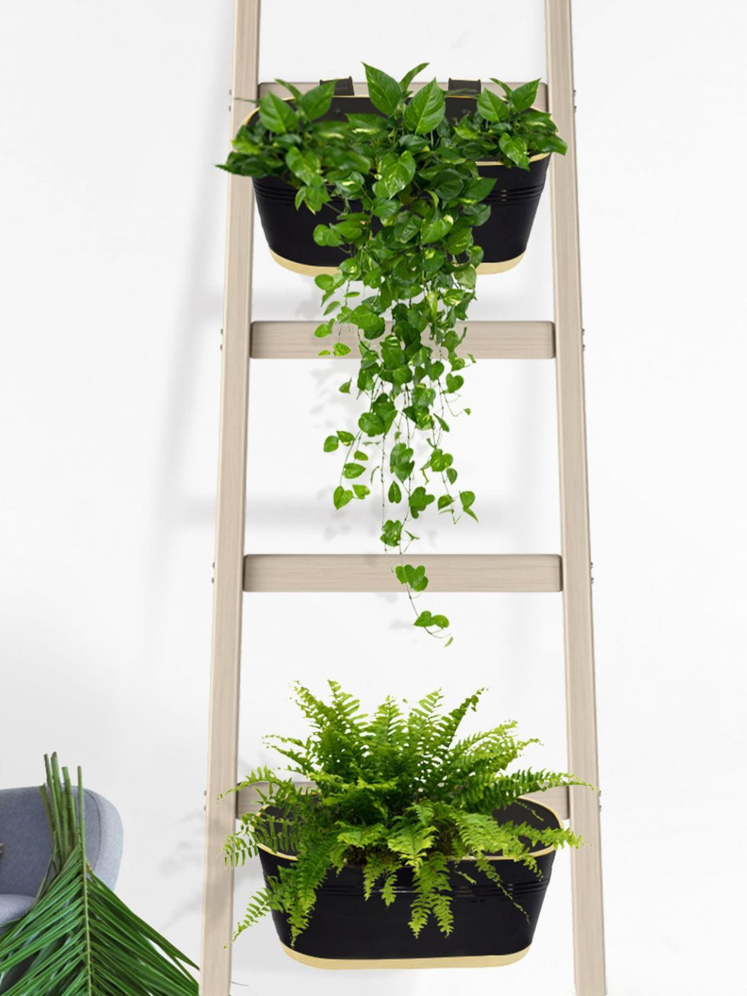 ecofynd Railing Planter 6 Pieces Metal Oval Balcony Hanging Planters