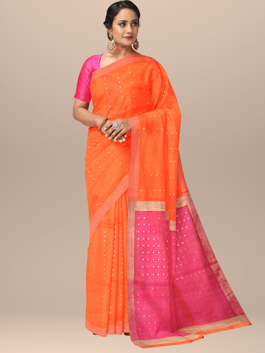 SARIKA Woven Design Zari Saree