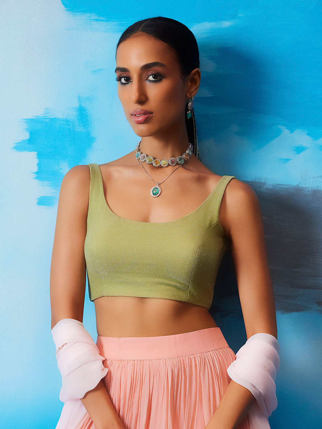 Soch Round Neck Saree Blouse