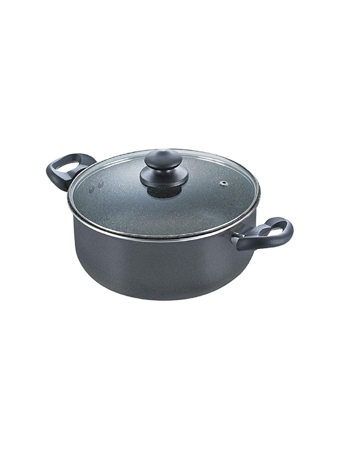Prestige Omega Deluxe Black Granite Non-Stick Sauce Pan With Lid 4.25 L