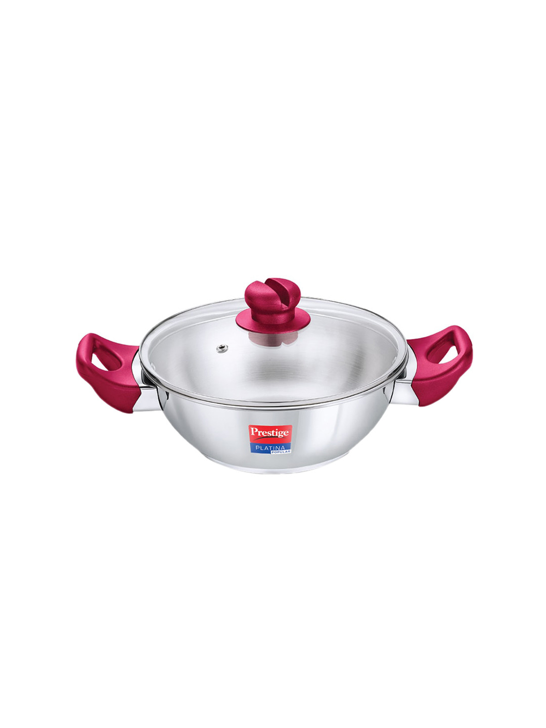 Prestige Platina Popular Stainless Steel Kadai With Lid