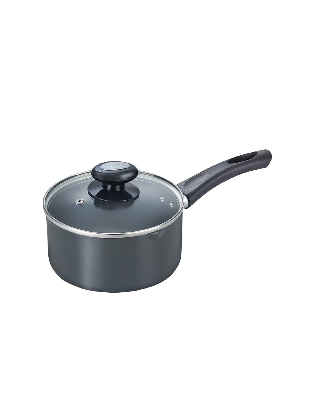 Prestige Hard Anodised Plus Black Induction Base Milk Pan With Glass Lid-1.5L