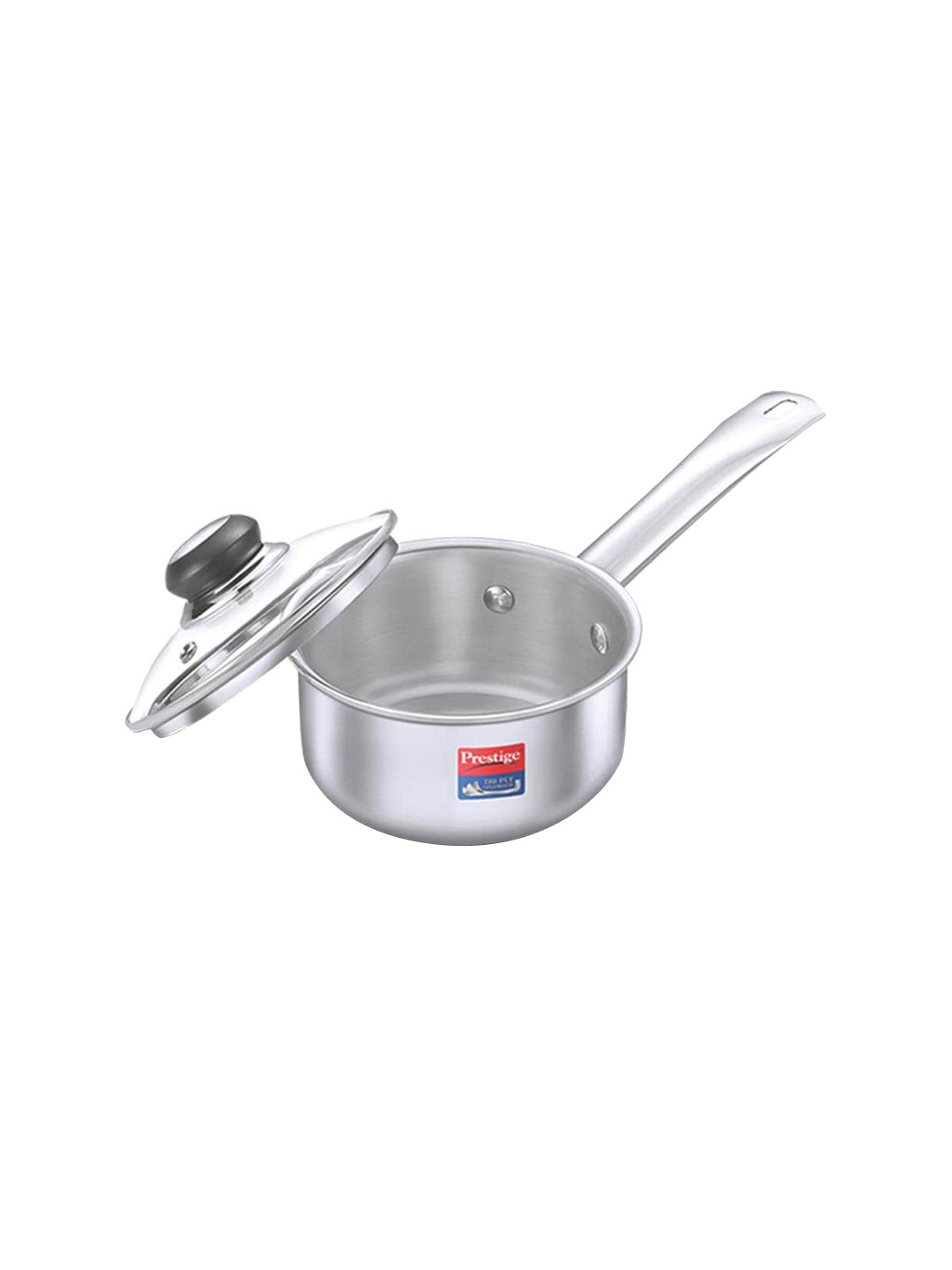 Prestige Tri Play Splendor Gas & Induction Compatible Sauce Pan With Lid 1.5 L