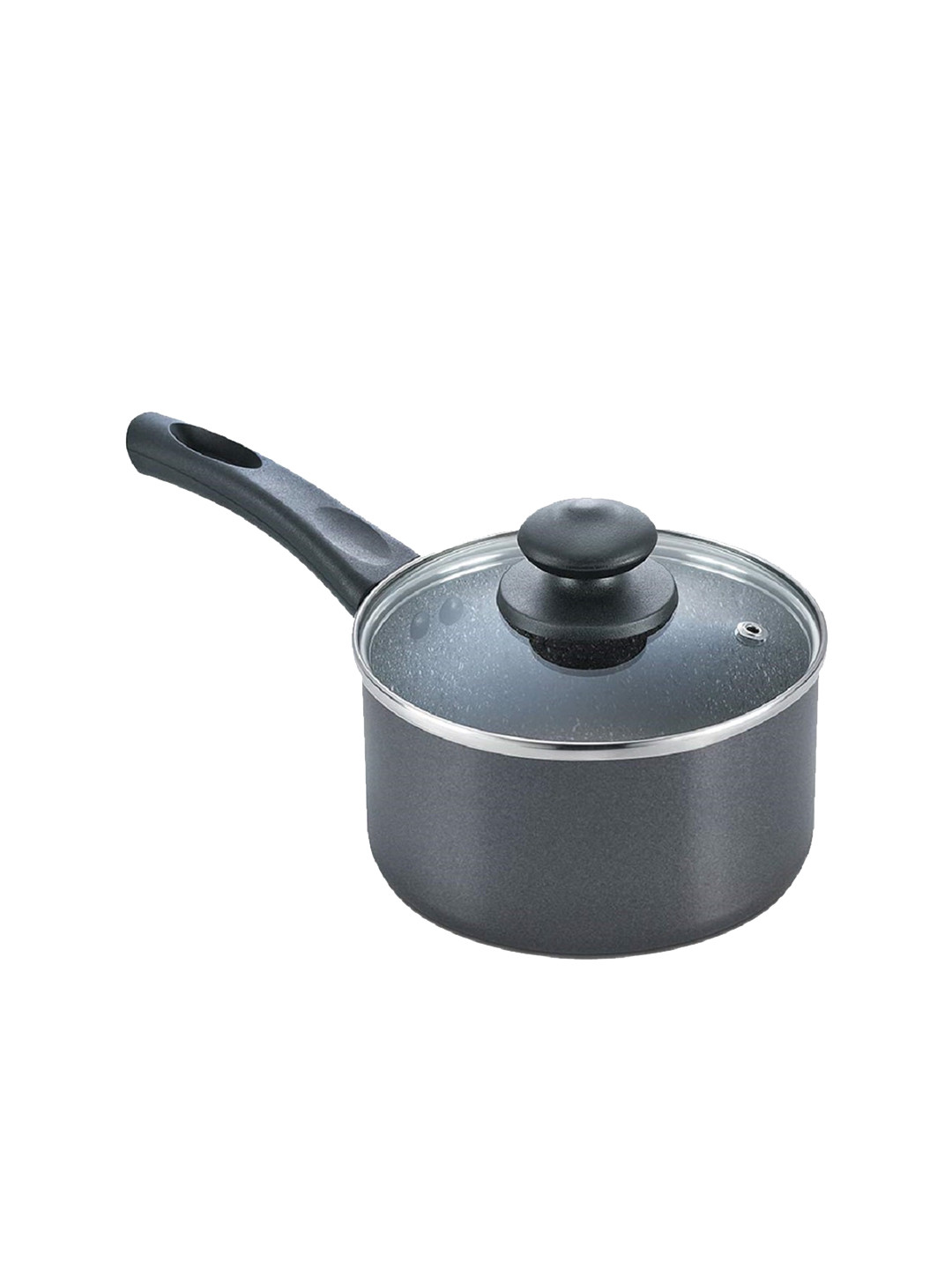 Prestige Omega Deluxe Granite Black Non-Stick Induction Base Milk Pan With Glass Lid-2.25L