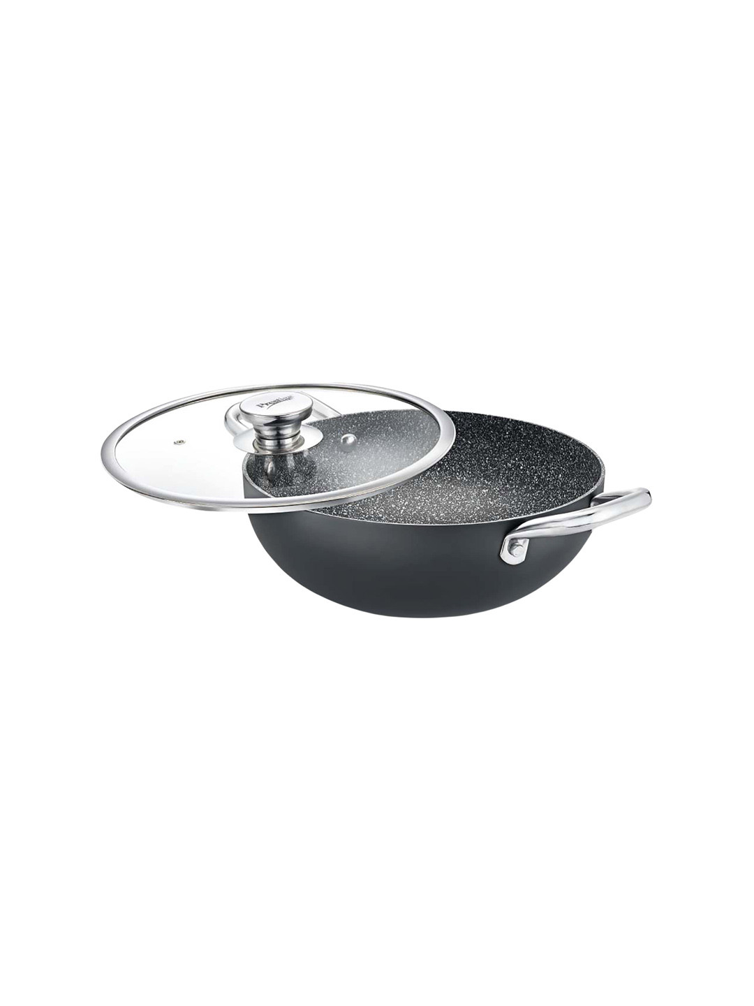 Prestige Durastone Hard Anodised Non-Stick Black Induction Base Kadhai With Lid-4.25L