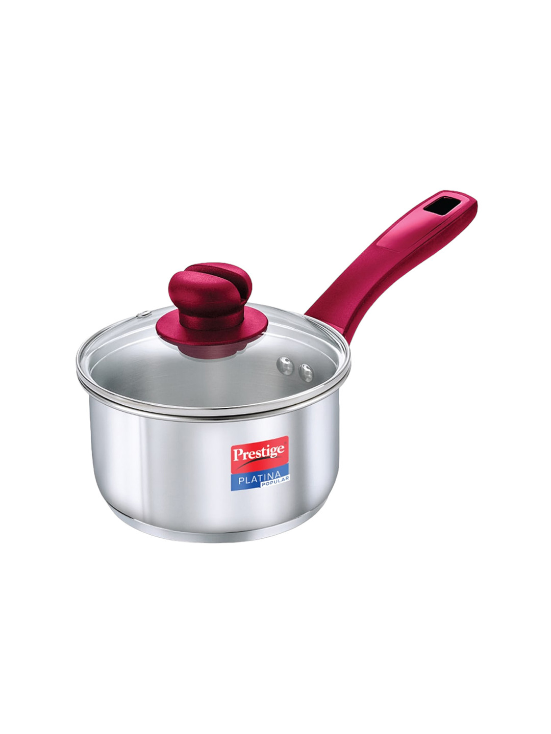 Prestige Platina Popular Stainless Steel Sauce Pan With Lid 2 L
