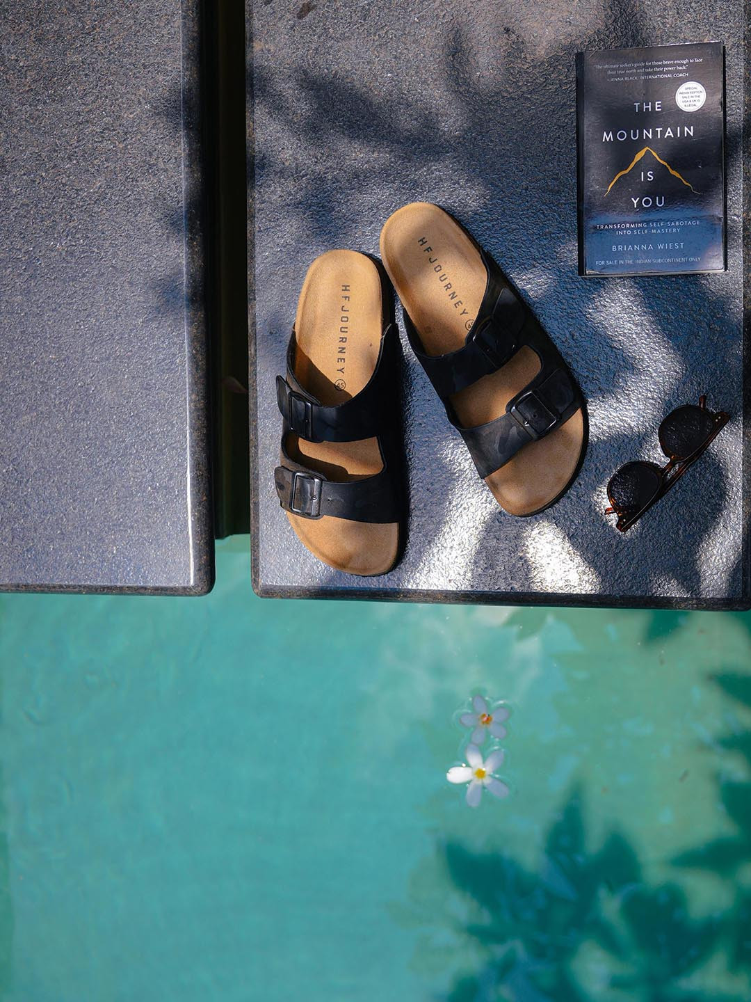 HF JOURNEY Desert Soil Geo Camo Core Narrow Width Detail Leather Cork Comfort Sandals